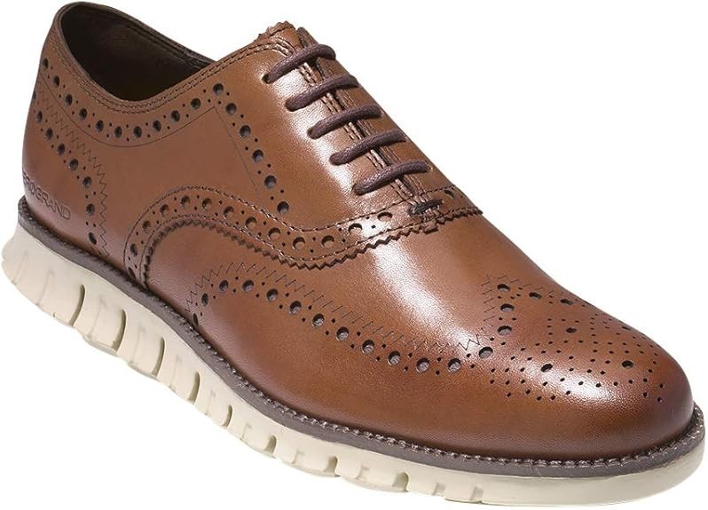 COLE HAAN Zerogrand Wingtip Oxford Shoes Men’s Size 11 British Tan