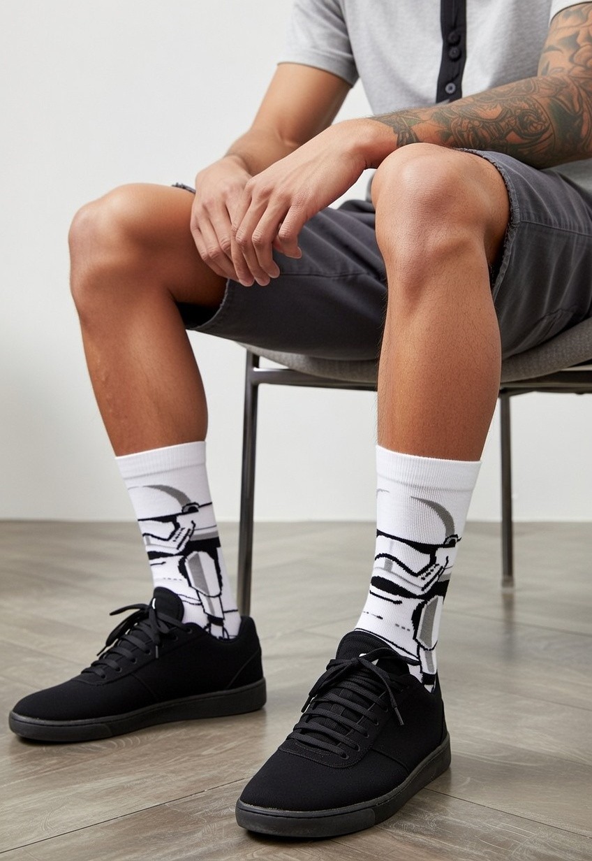 STORMTROOPER | Mens Clone Star Wars White Socks | One Size UK 6-11 EU 40-46