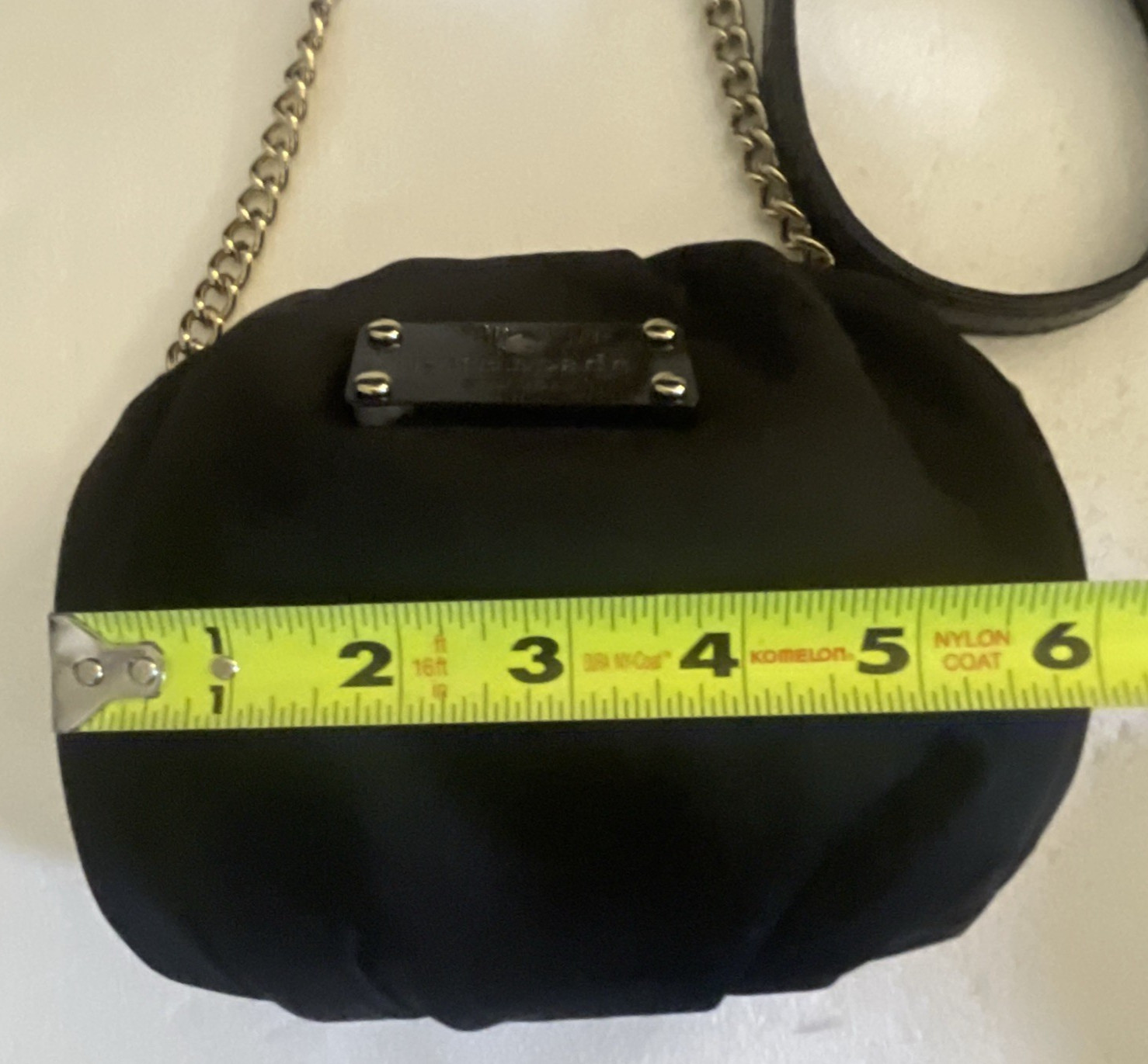 Kate Spade Greta Black Nylon Crossbody Chain Strap Purse Bag