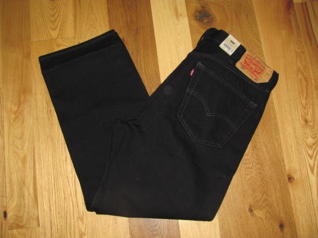 Levis NEW 501 Original Black Denim Straight Leg Jeans Men’s 38 x 29 (TD2-DR)