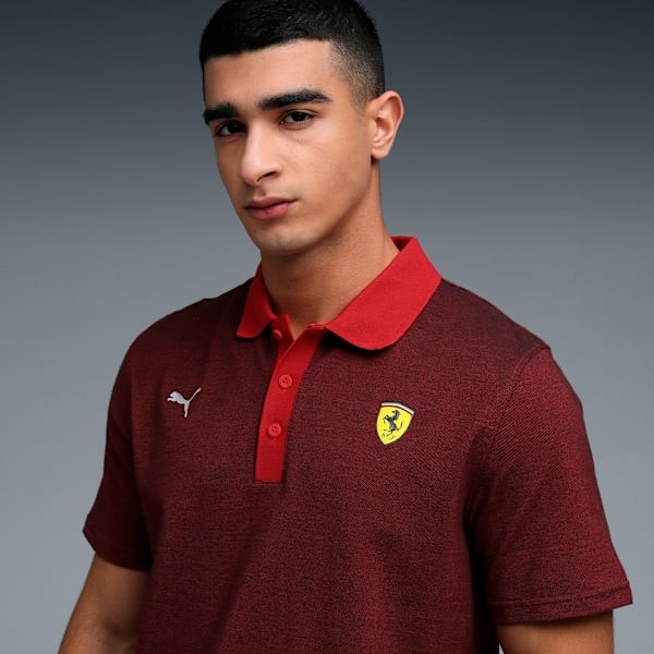 PUMA Scuderia Ferrari Polo Shirt Rosso Corsa Motorsport Regular Fit Mens Polo