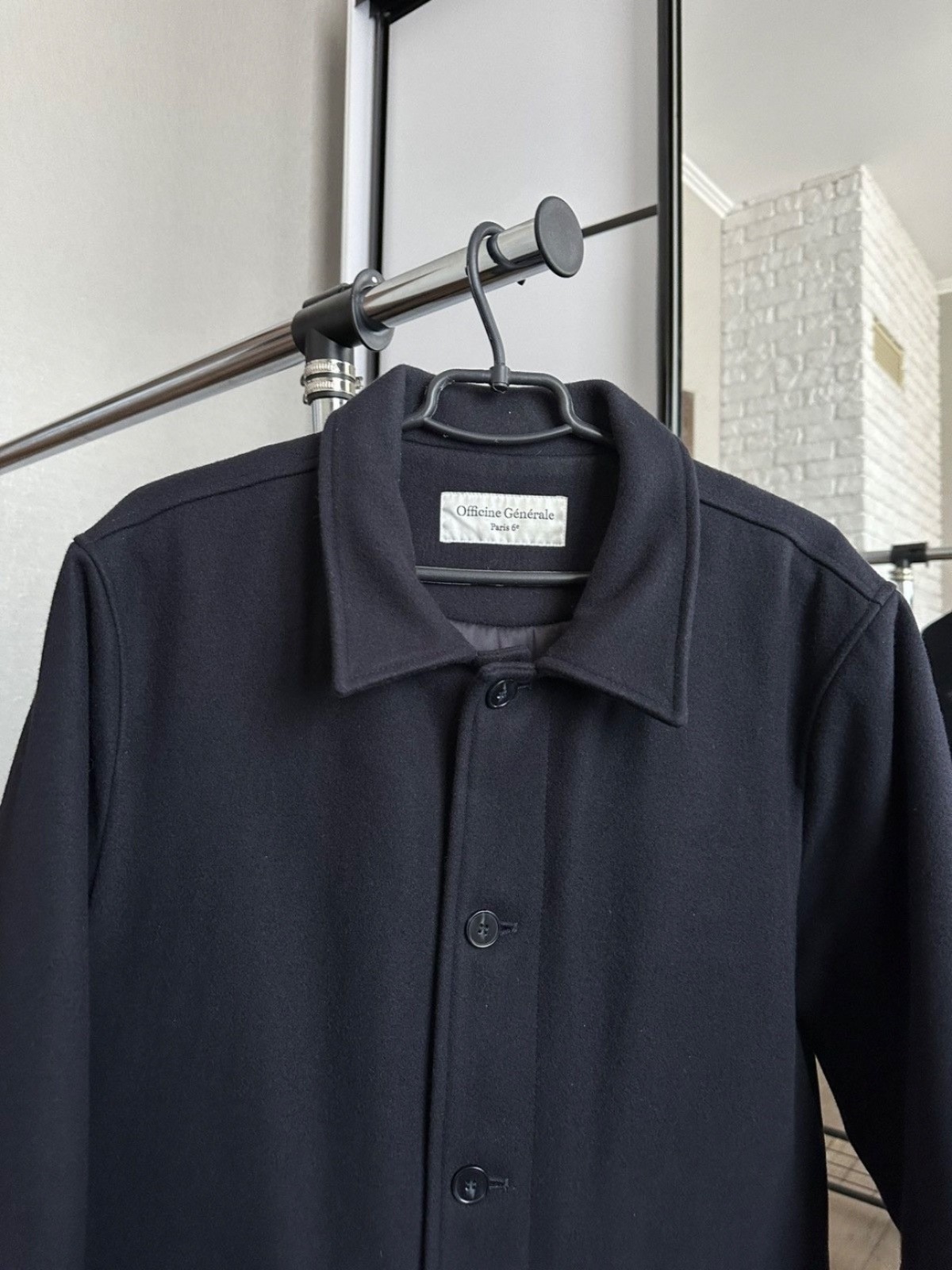 Officine Generale Paris Wool Navy Blue Vasco Jacket Size Large Men’s