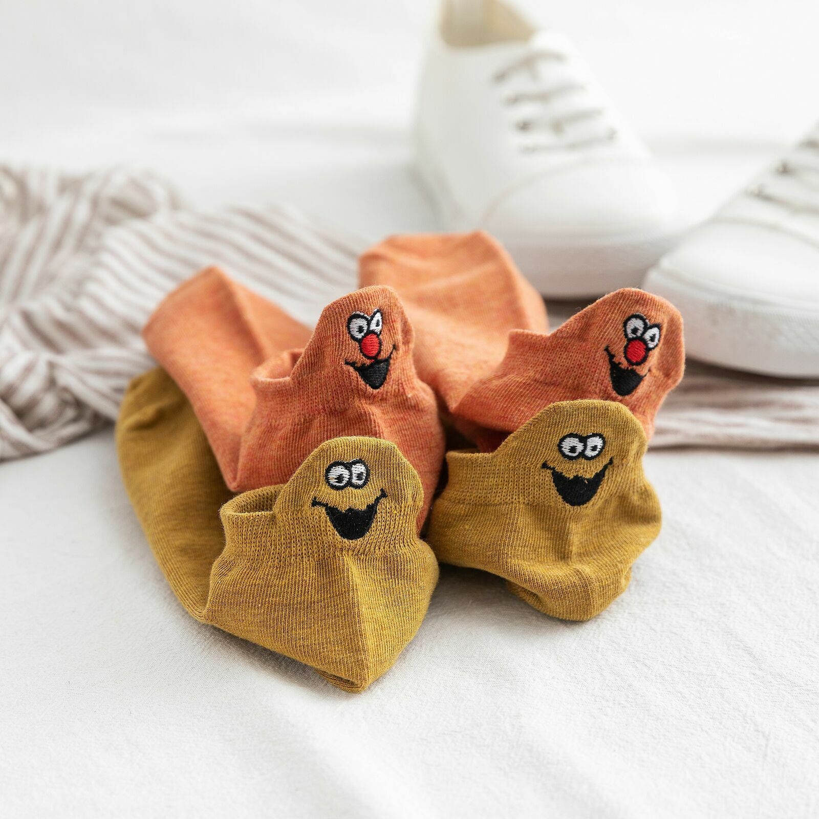 Cartoon Socks Short Spring And Summer Fashion Cute Smile Comfortable Funny Socks