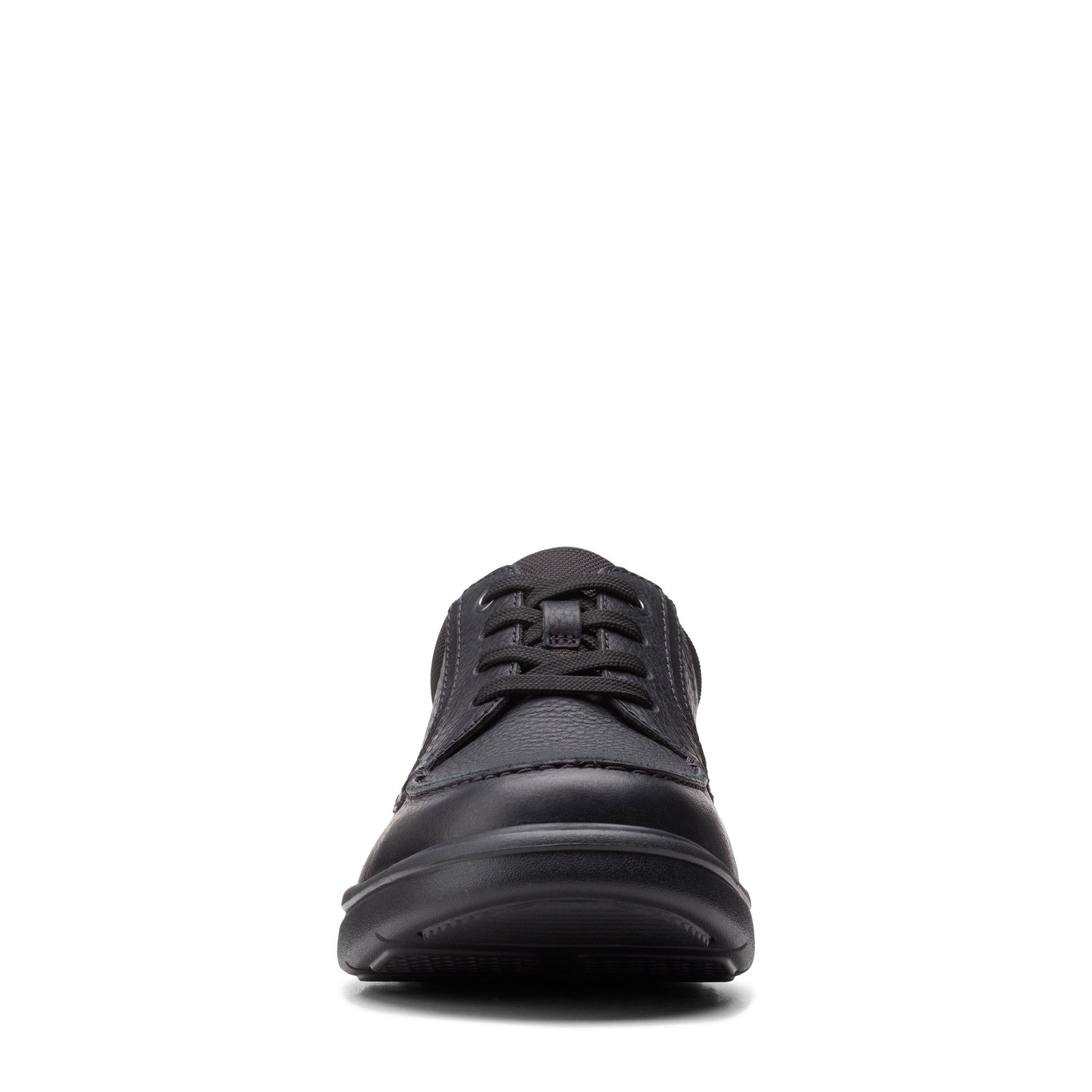 Clarks Mens Bradley Vibe Black Leather Casual Shoes