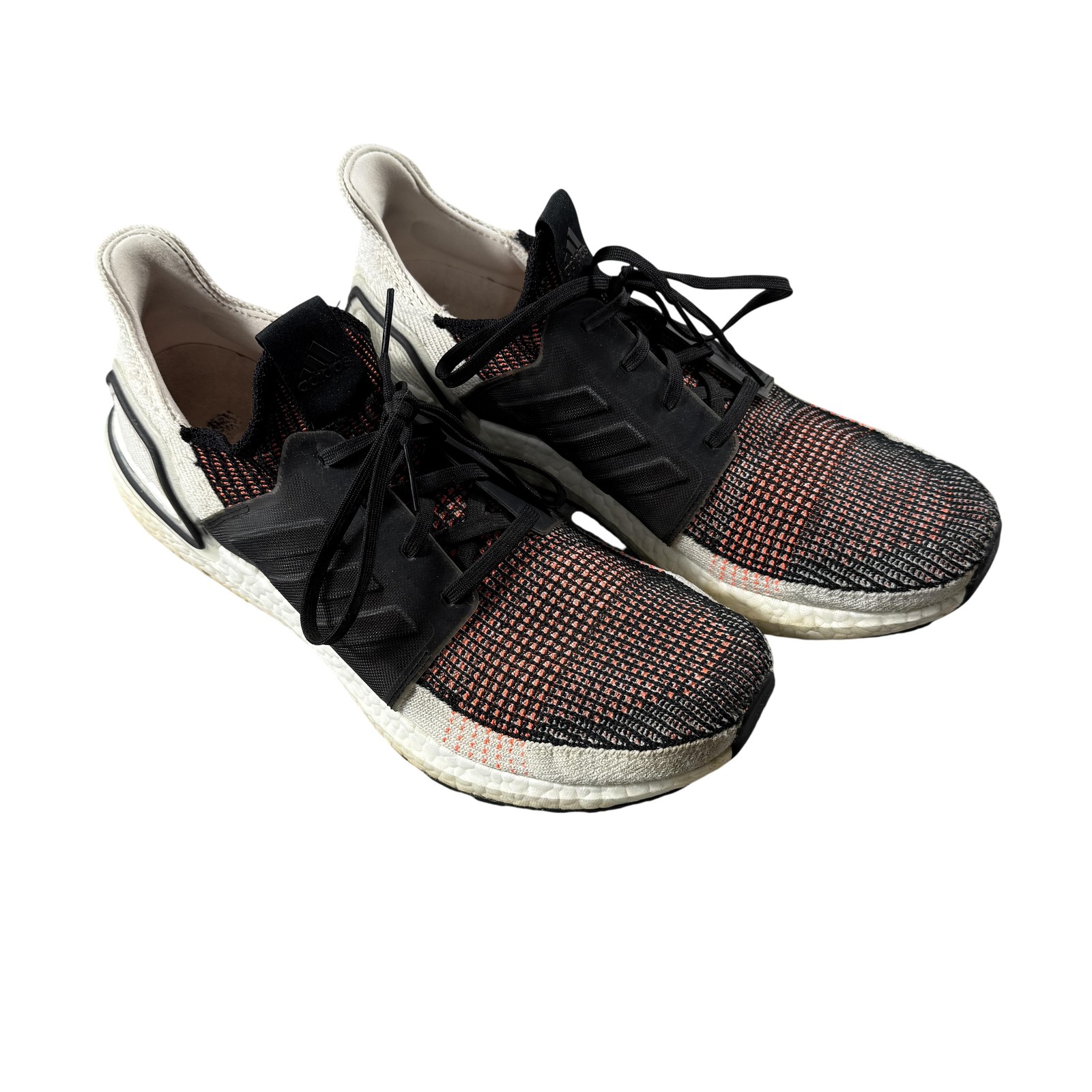 Adidas Ultraboost 19 Shoes Mens Size 13.5 Black White Knit Running Sneakers