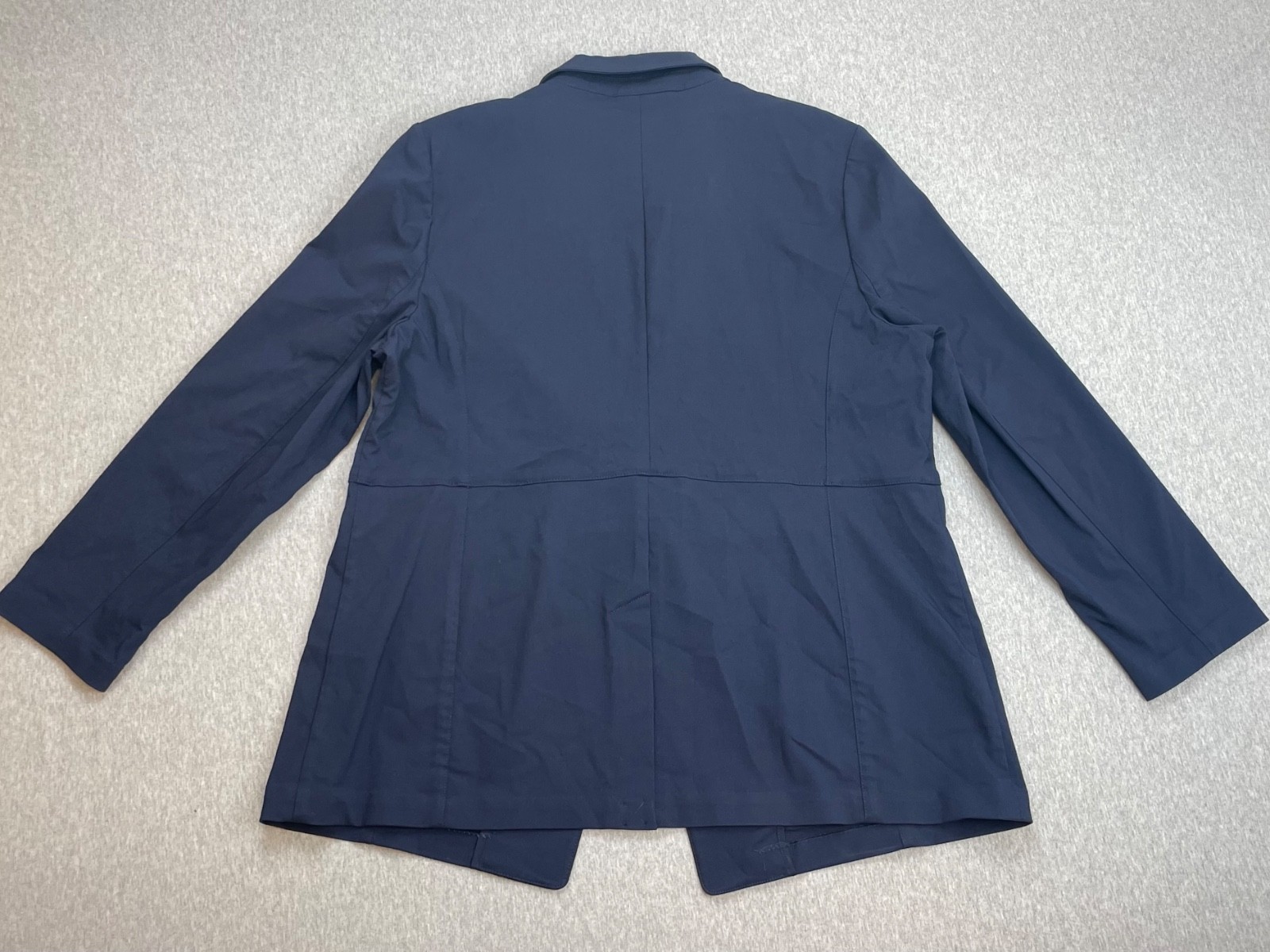Chicos Blazer Womens 3.5 (XL/18) Navy Blue Stretch One-Button Single Breast NWT