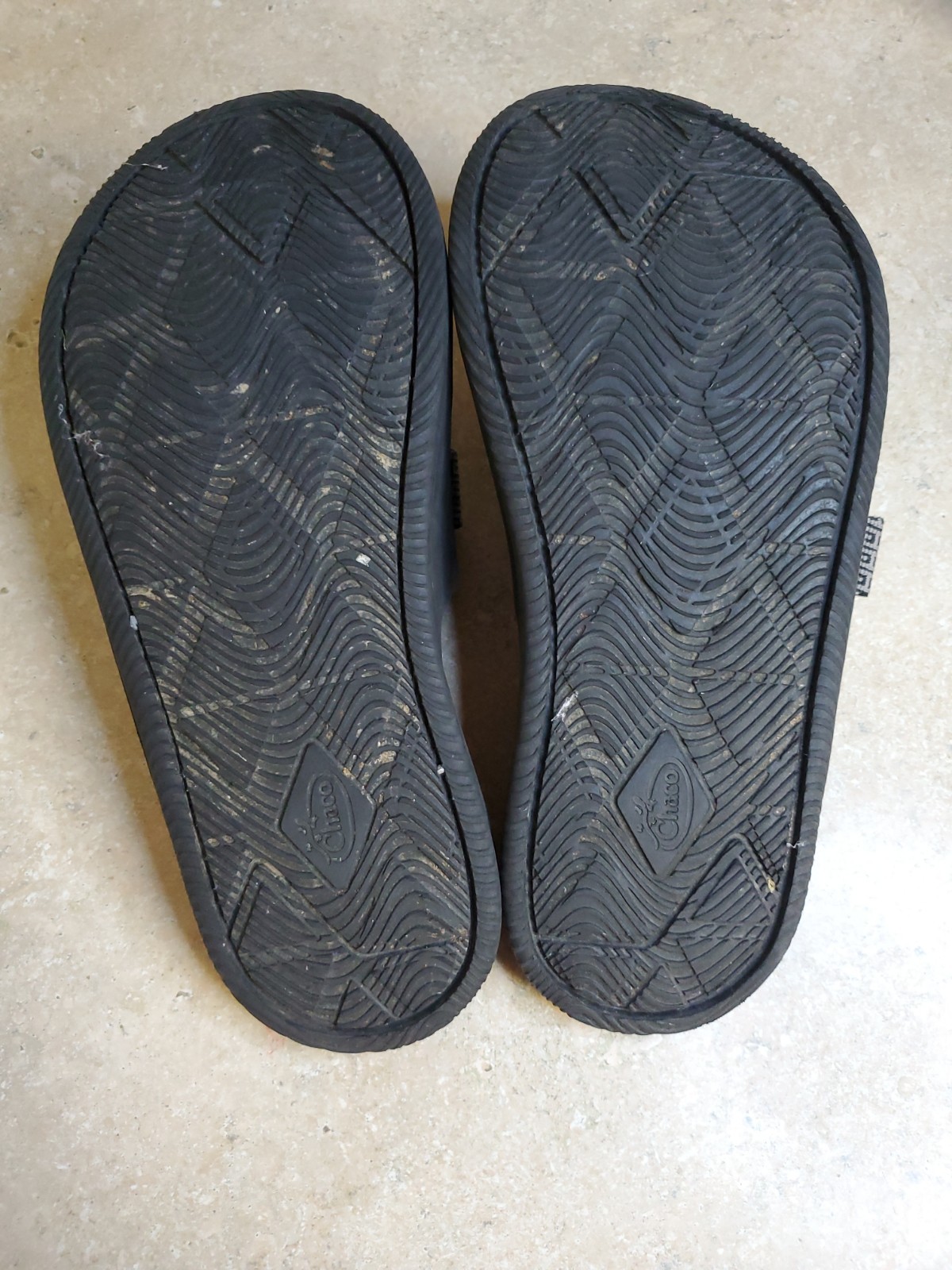 Chaco Chillos Slide Fret Black Men’s Size 8 Comfort Sandals Slip On Slides Used