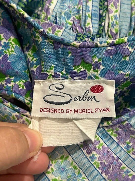 Vintage Serbin of Florida Muriel Ryan Fit & Flare Sleeveless Floral Dress