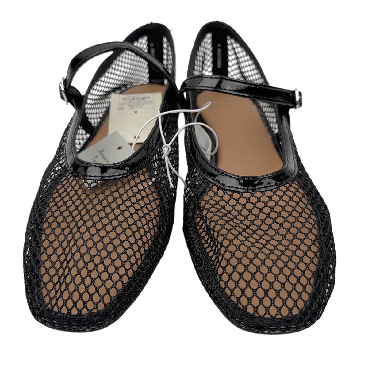 Women’s Issa Mesh Breathable Ballet Sheer Flats w/Memory Foam Insole 8 Black