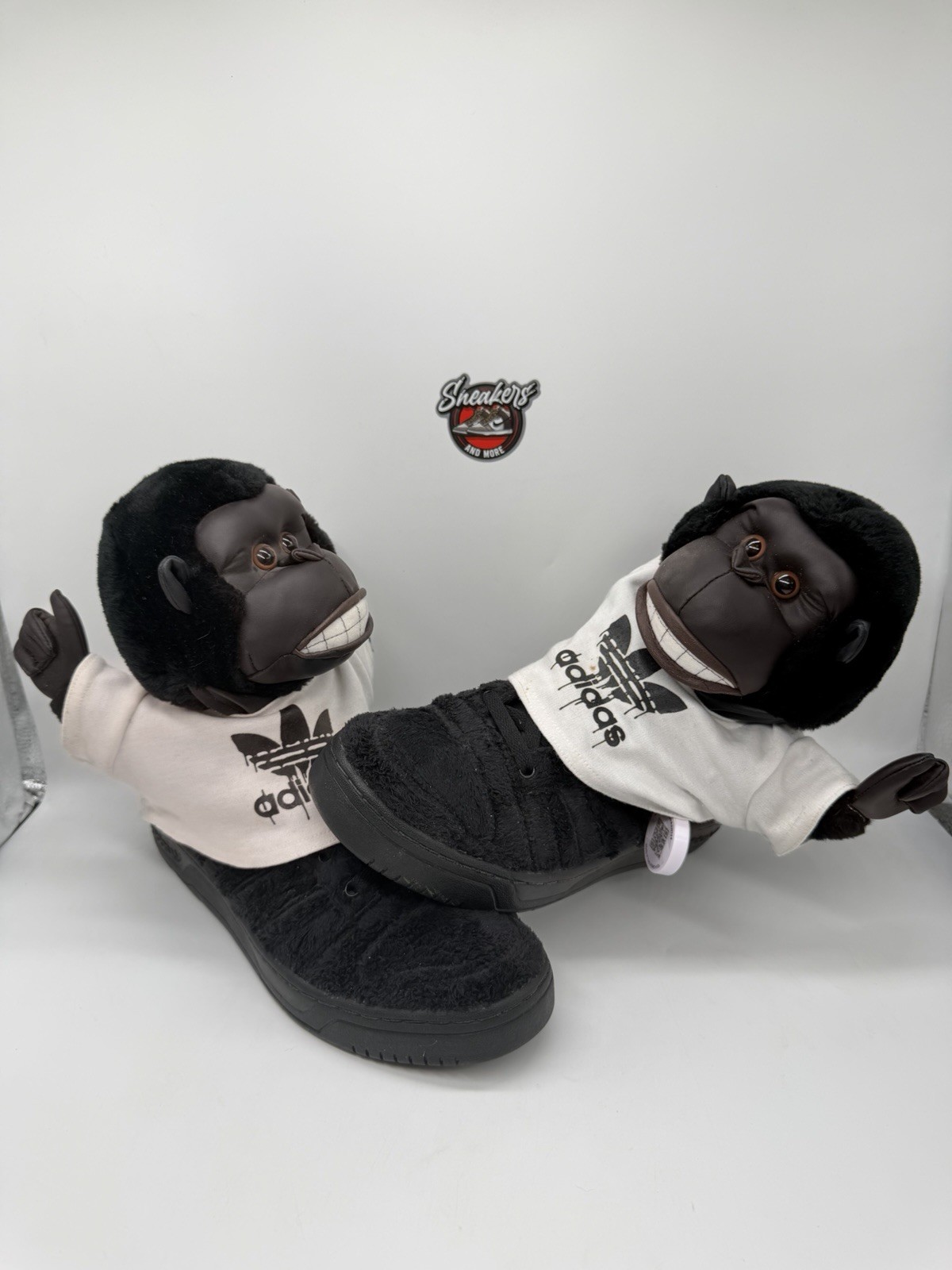Adidas Jeremy Scott JS Gorilla Shirt V24424 Black Animal Bear Leopard Size 10.5