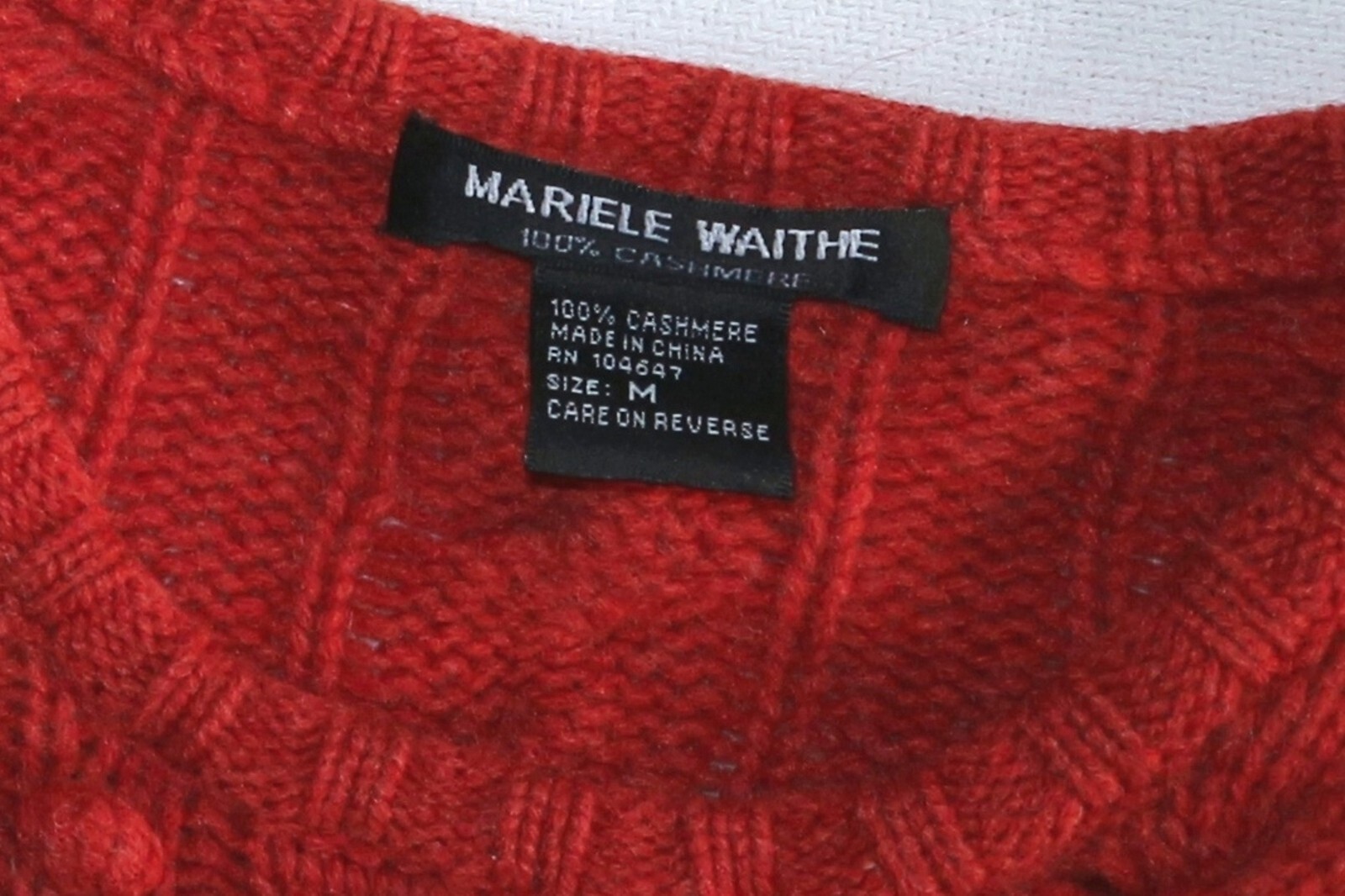 MARIELE WAITHE RndNck Spice Cashmere Bobble Swtr 34 In Chst 24.5 In Lng Sz M EXC