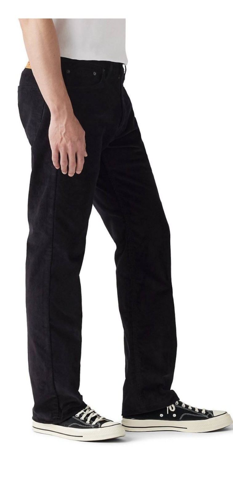 Levi’s 505 Regular-Fit Corduroy Men’s Jeans, Color: Black, Size: 30″W x 30″L