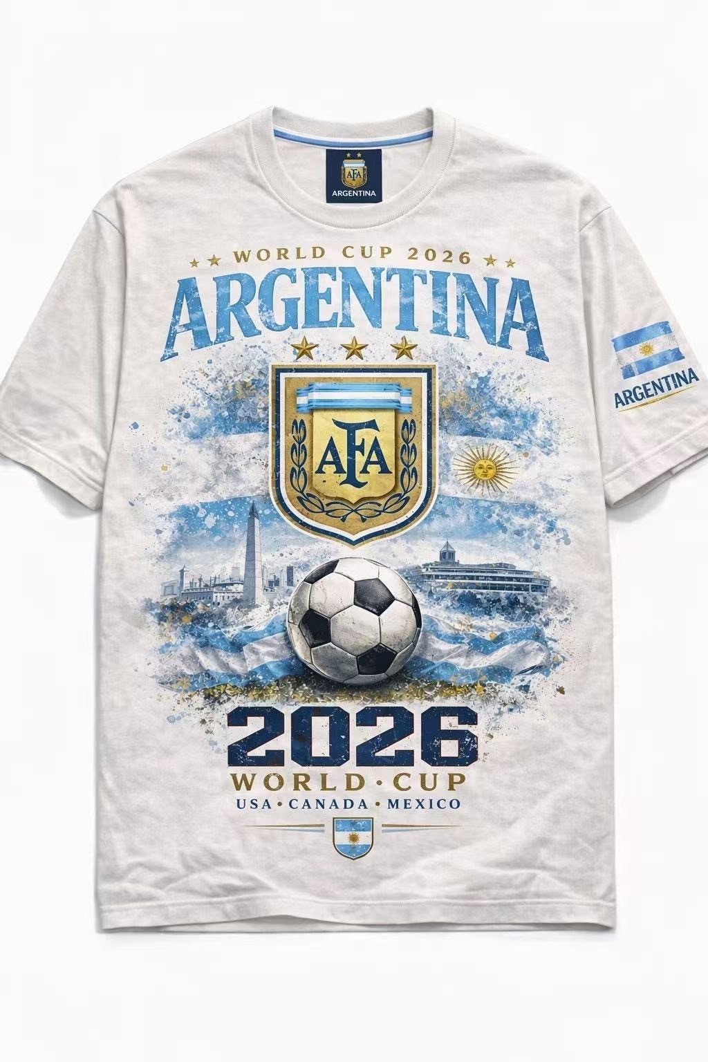 BIG SALE! Argentina World Cup 2026 Fan T-Shirt | Soccer Graphic Tee | New