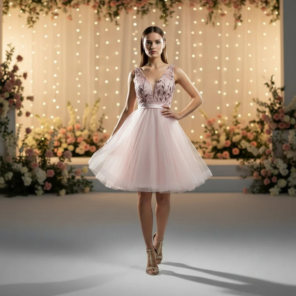 Blush Blossom Party Dress: Dance Like Everyone’s Watching
