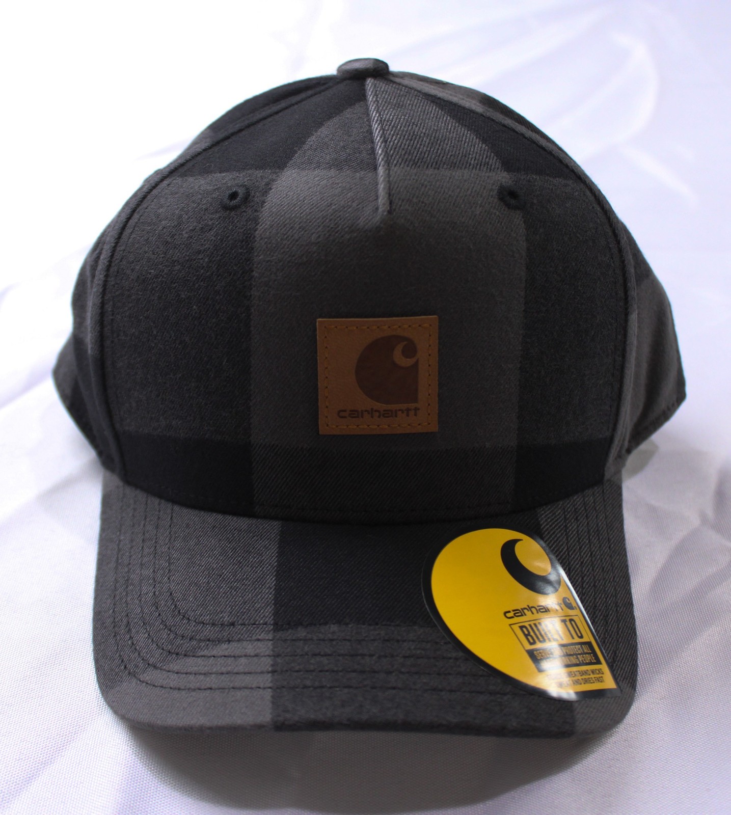 Carhartt Unisex Flannel Script Adjustable Snapback Cap LB3 Gravel One Size