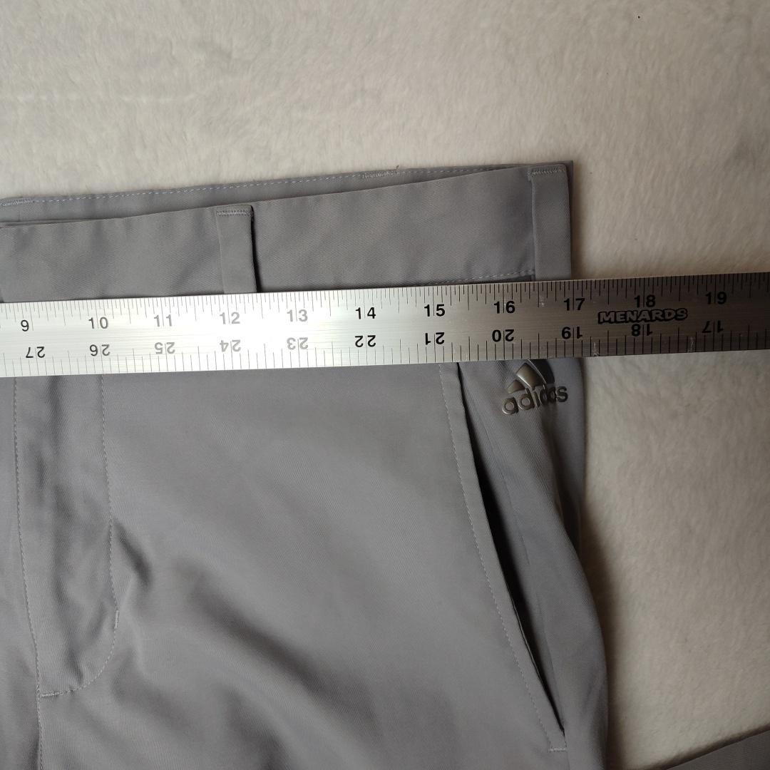Adidas Golf Pants Mens 32×32 Gray Performance Stretch Chino 3-Stripes B82001