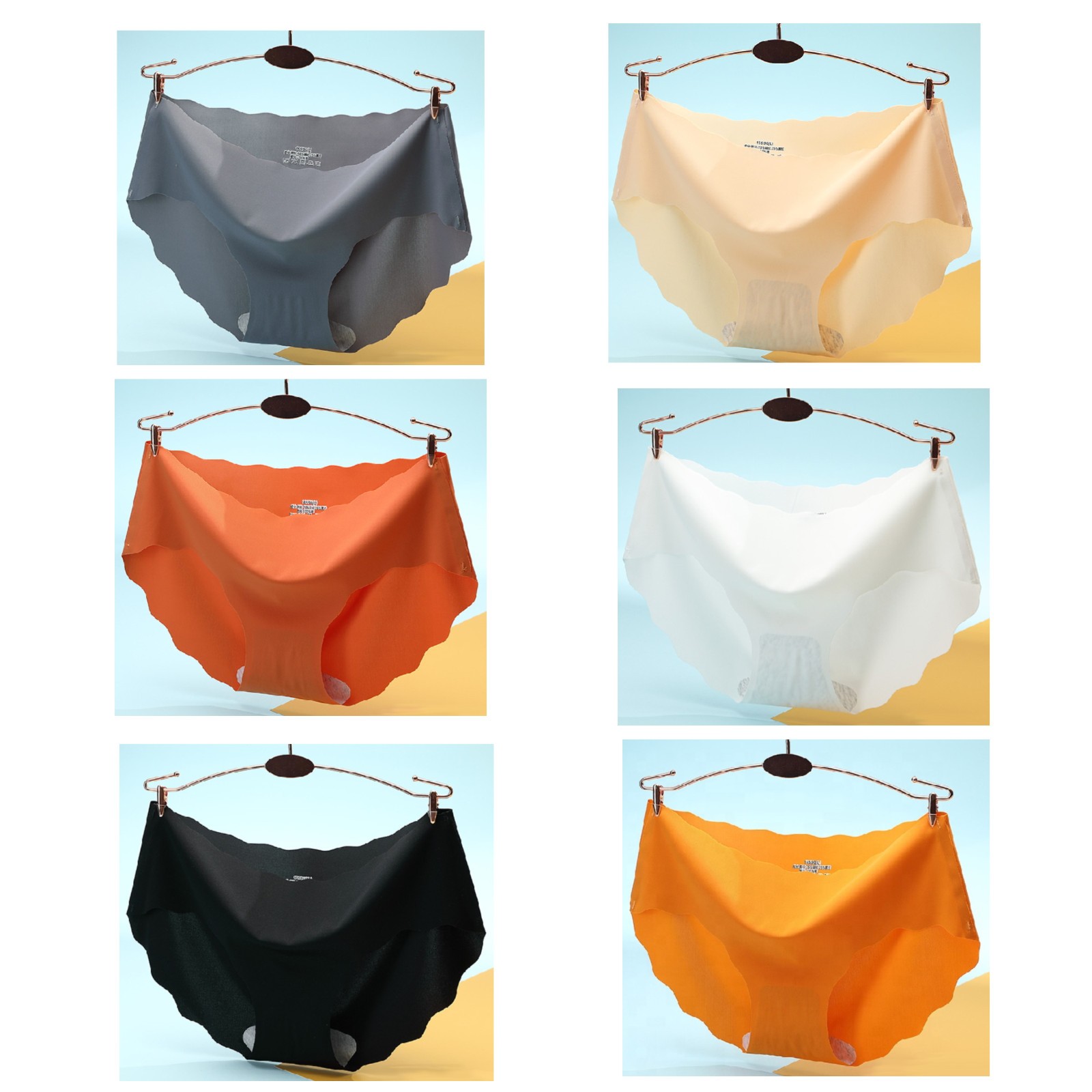 6 WOMEN LASERCUT MICROFIBER SEAMLESS UNDERWEAR PANTIES SMALL SIZE (3-4)