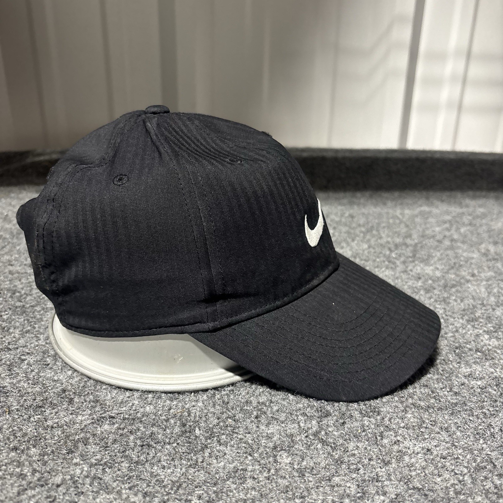 Nike Baseball Hat Cap Adult One Size Black Adjustable Polyester Swoosh Legacy91*