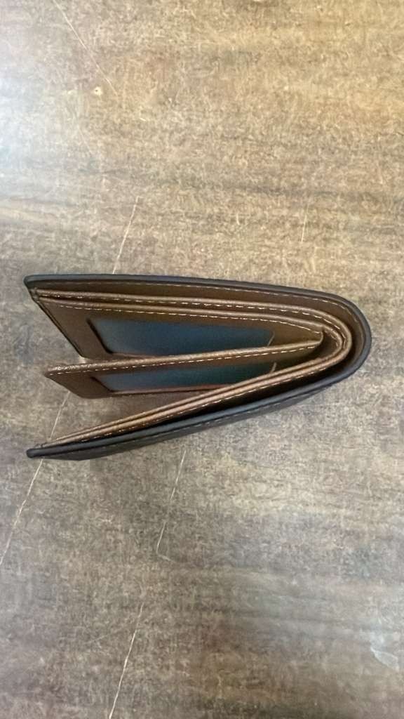 Louis Vuitton Brown Logo Bifold Men’s Wallet Folding- Free Shipping