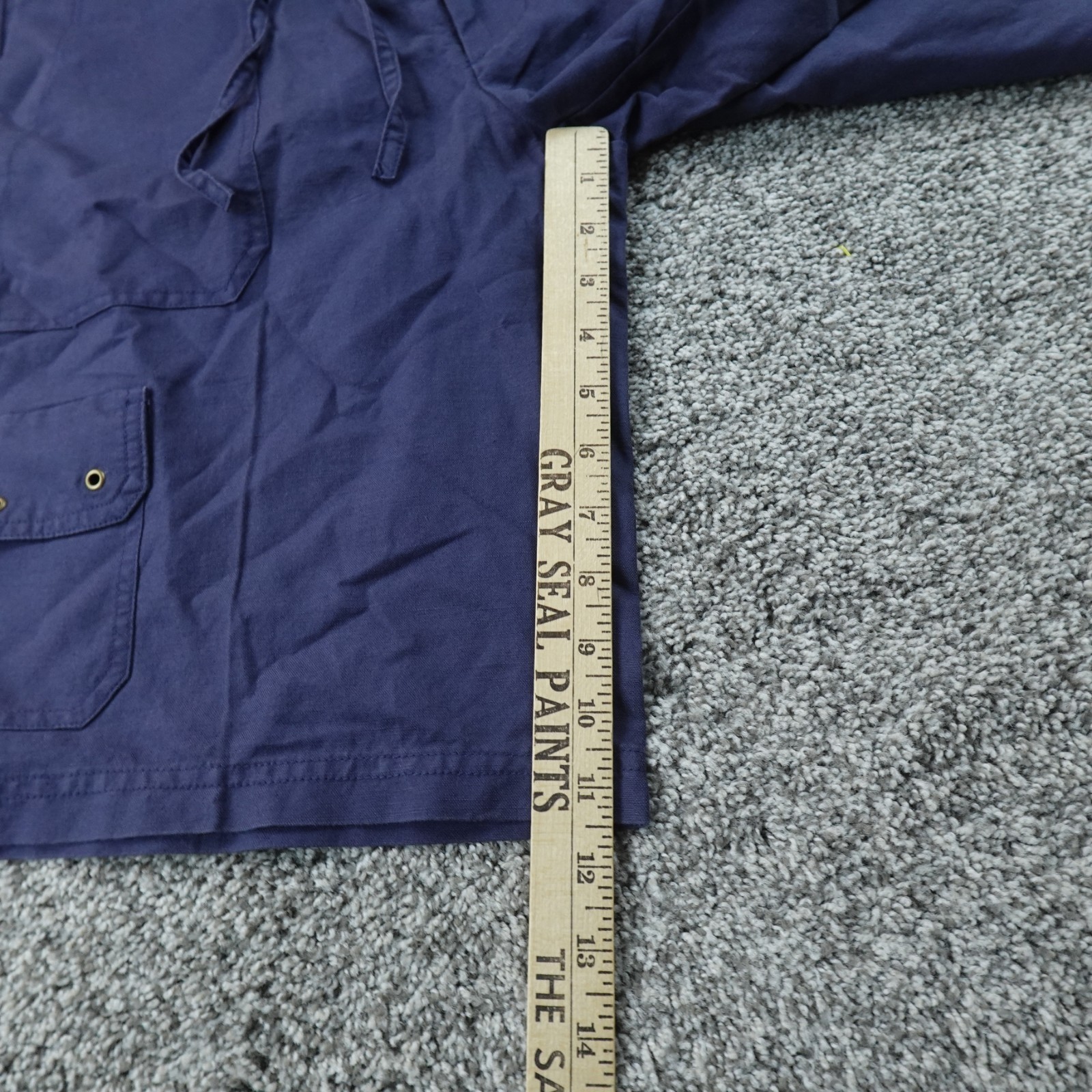 NEW Structure Shorts Mens 30 Blue Linen Chambray Cargo Utility Drawstring Beach