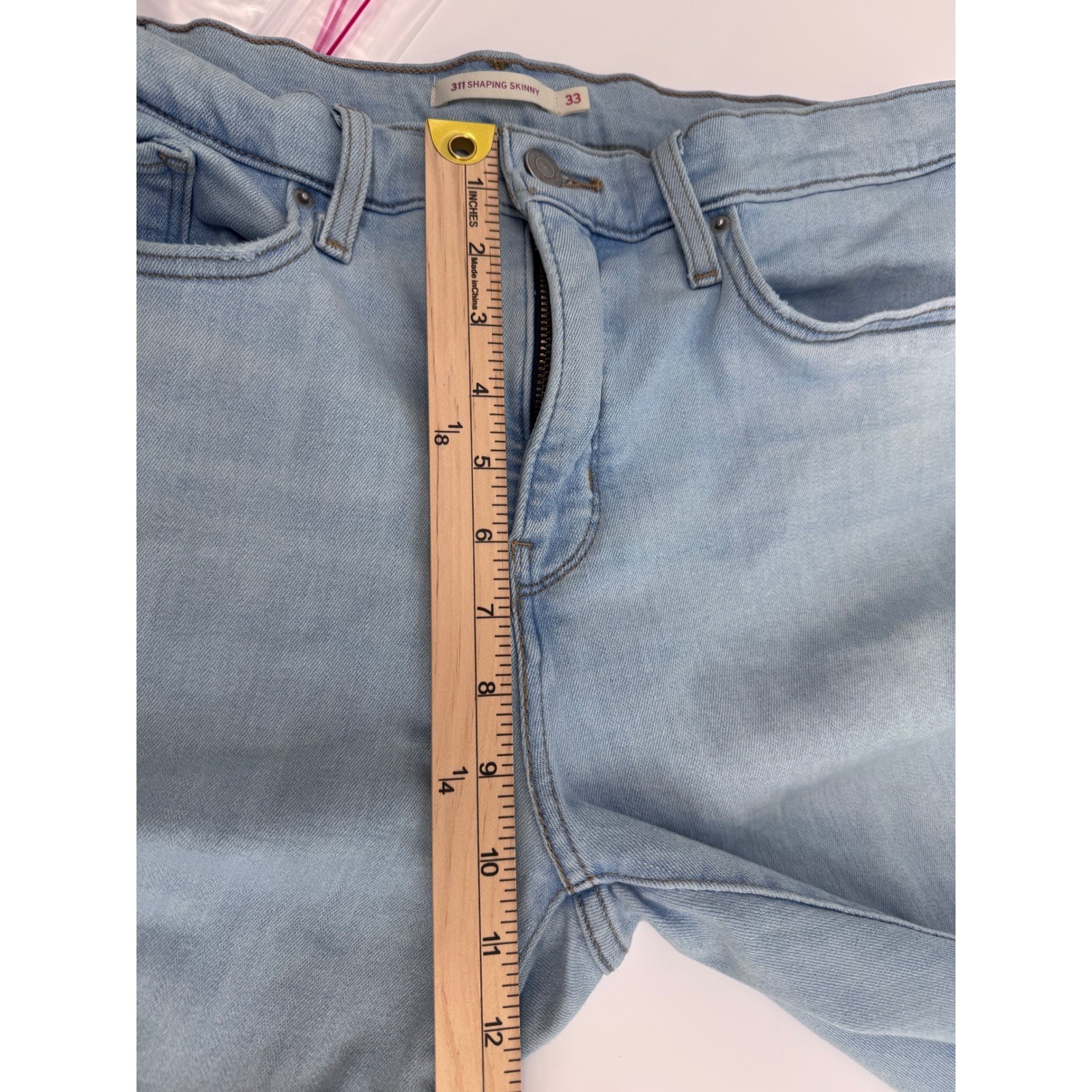 Levis 311 Shaping Skinny Jeans Light Wash Blue Denim W33 L30 19626-0321