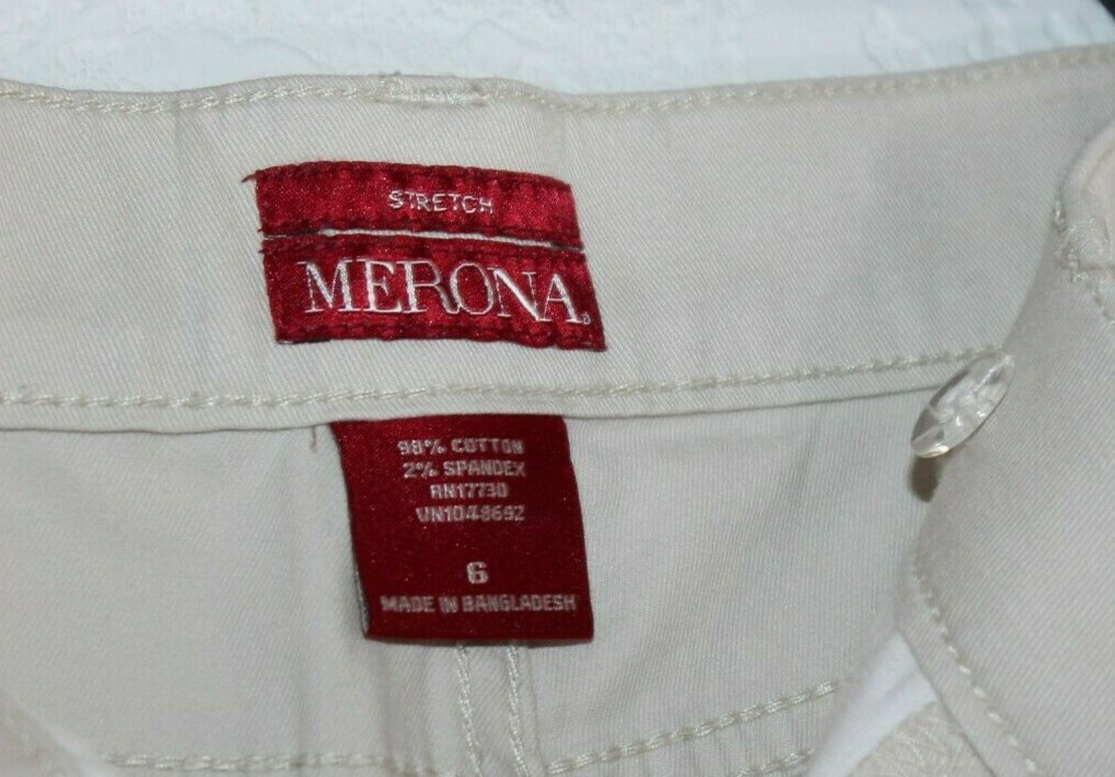 Merona tan capris (stretch) size 6. 98% cotton / 2% spandex womens Summer Spring