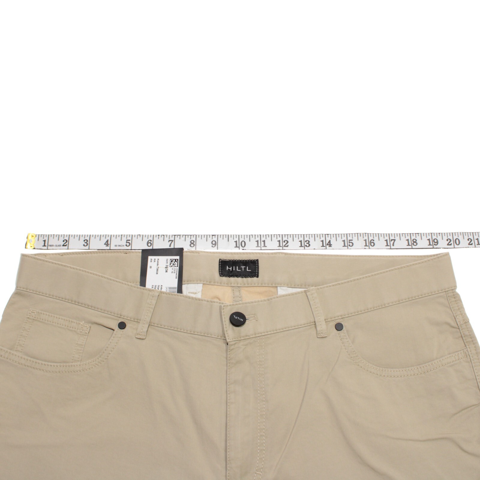 Hiltl NWD Cotton Blend 5 Pocket Jean Cut Pants Size ~40 US Seth In Solid Beige