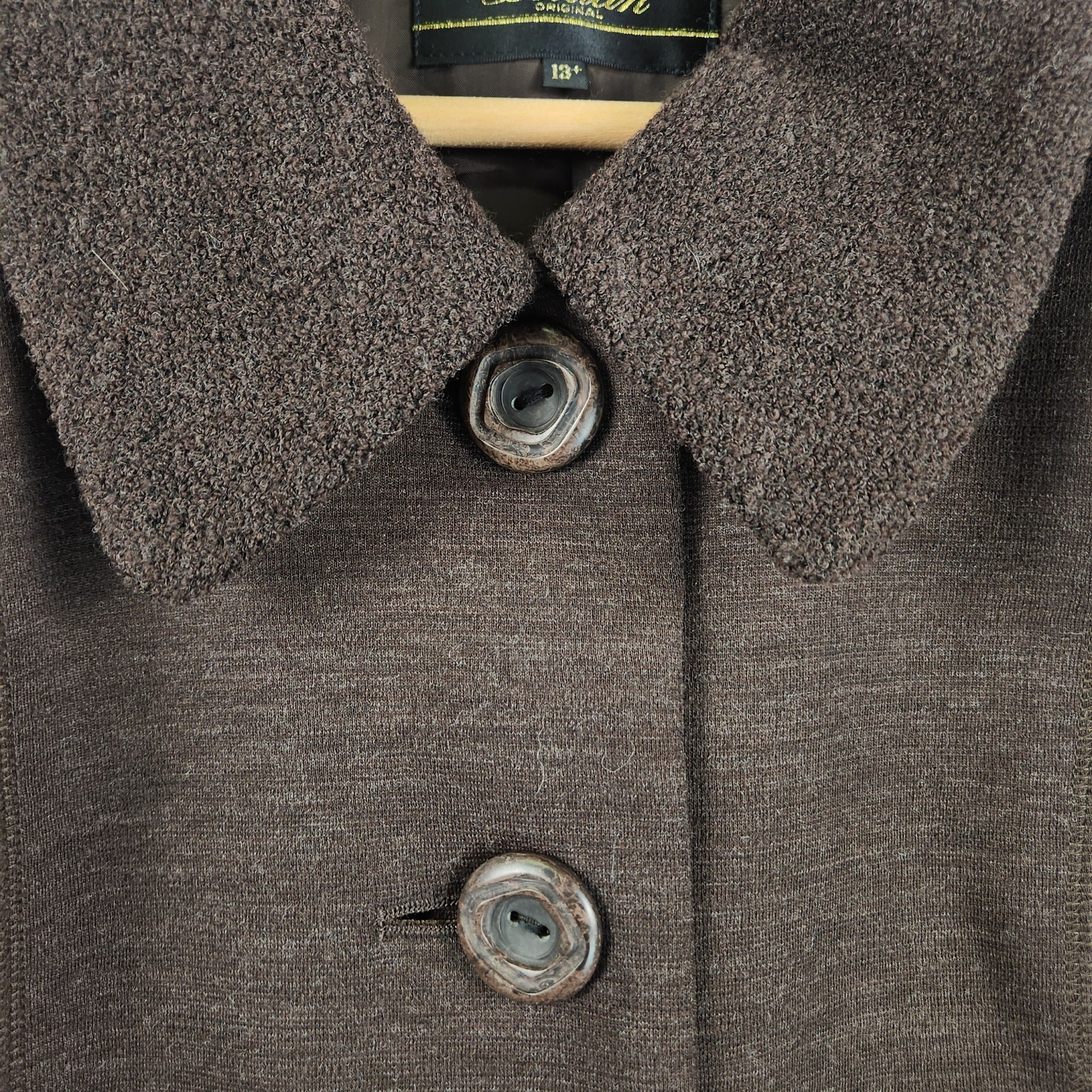 Leilian Original Japanese Designer Wool Jacket Women’s SZ LG Chocolate Brown EUC