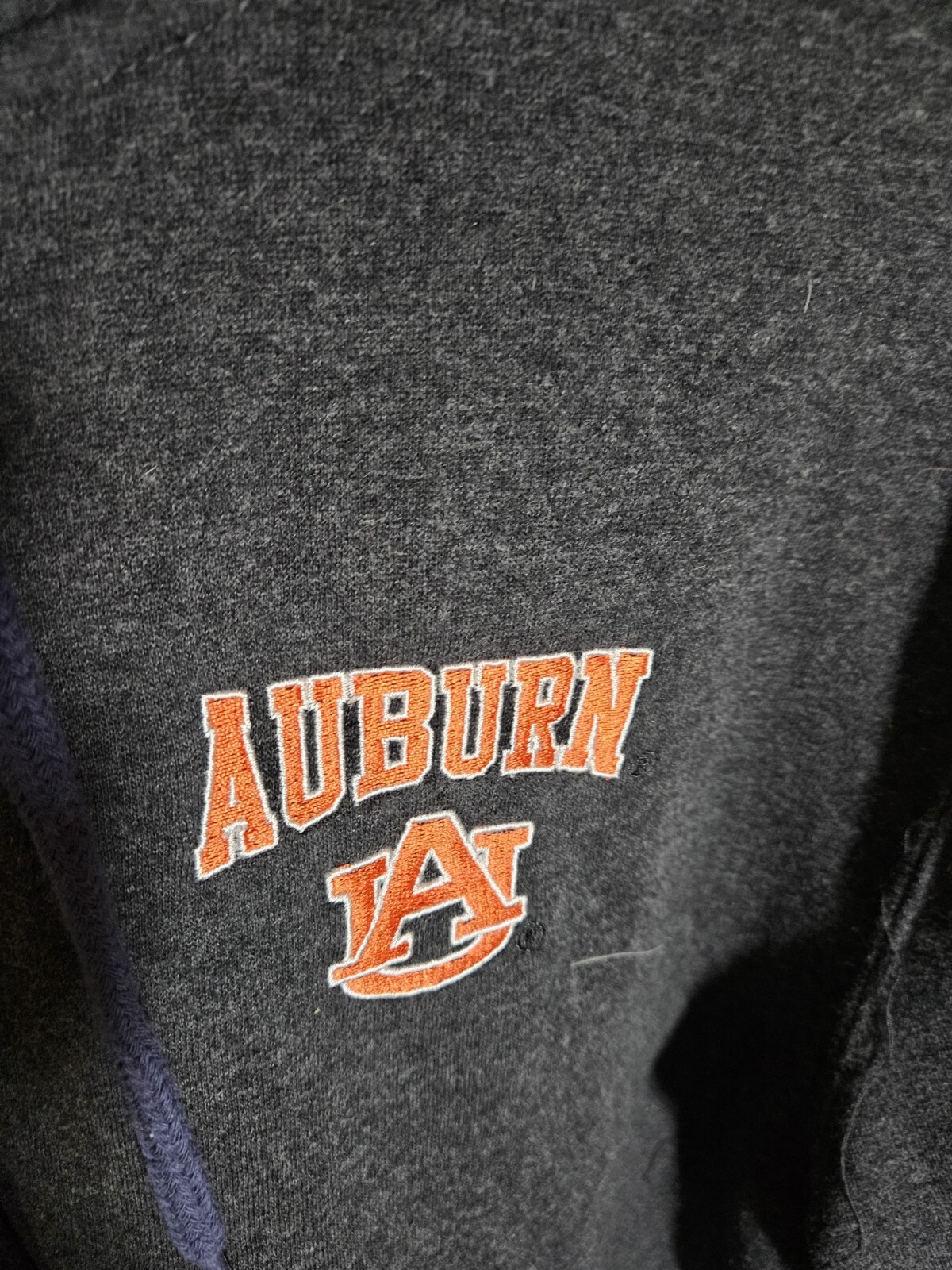 Colosseum Auburn University Gray Blue Hoodie XL 70% Cotton 30% Polyester