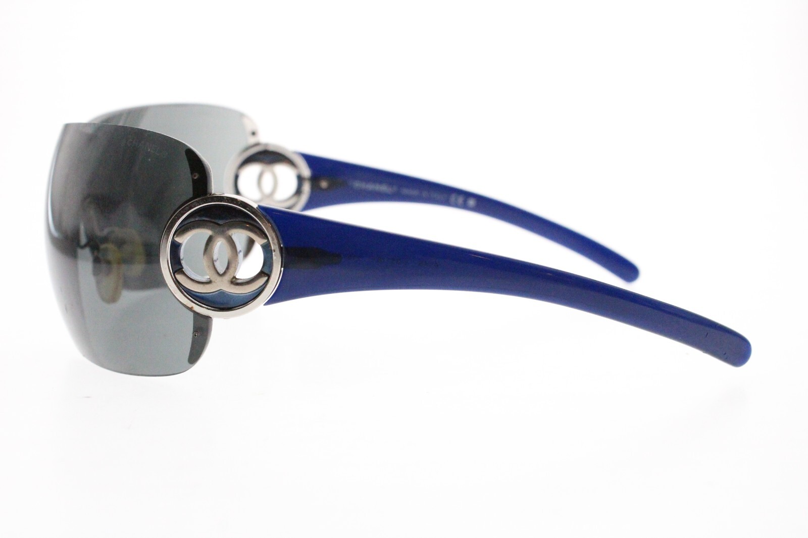 CHANEL Sunglasses AUTHENTIC Mask 4145 c. 351/87 Blue Silver 115 mm Italy