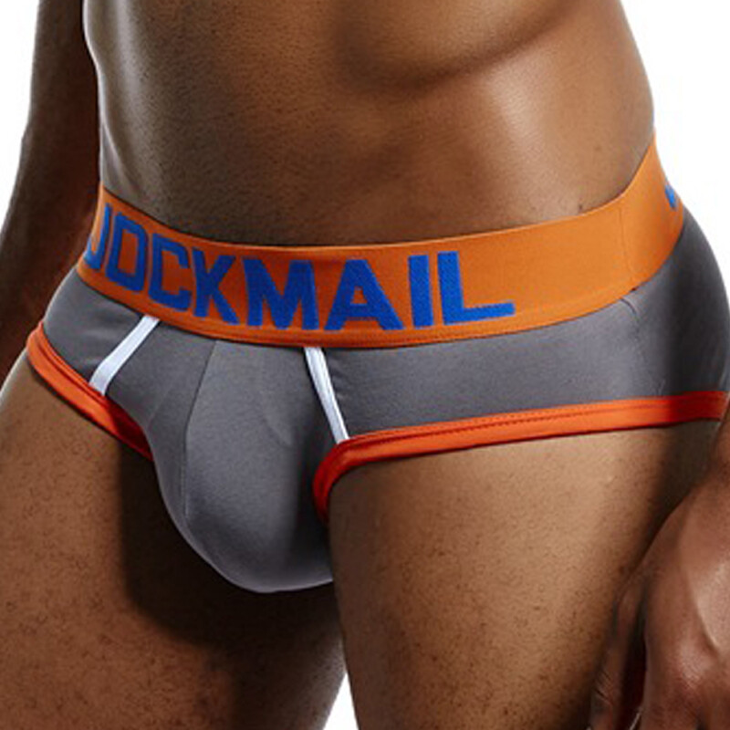 JOCKMAIL Men’s Bikini Briefs Cotton Solid Underwear Low-rise Pouch Underpants