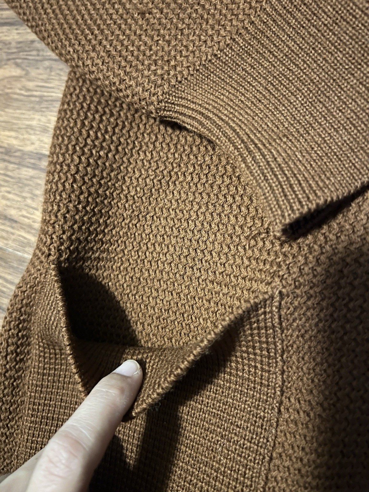 Vintage Jaeger 100% Wool Men’s Tan Preppy Cardigan Sweater Size 42 Gt. Britain