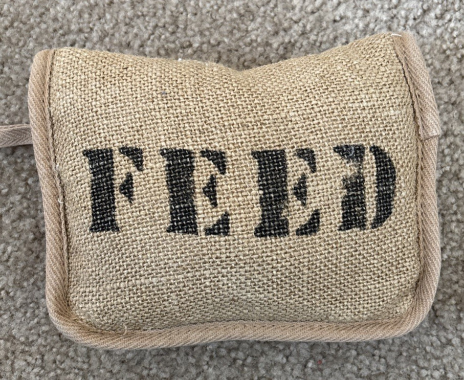 Feed 100 Children of the World Convertible Re-Usable Tote Bag Burlap/Cotton