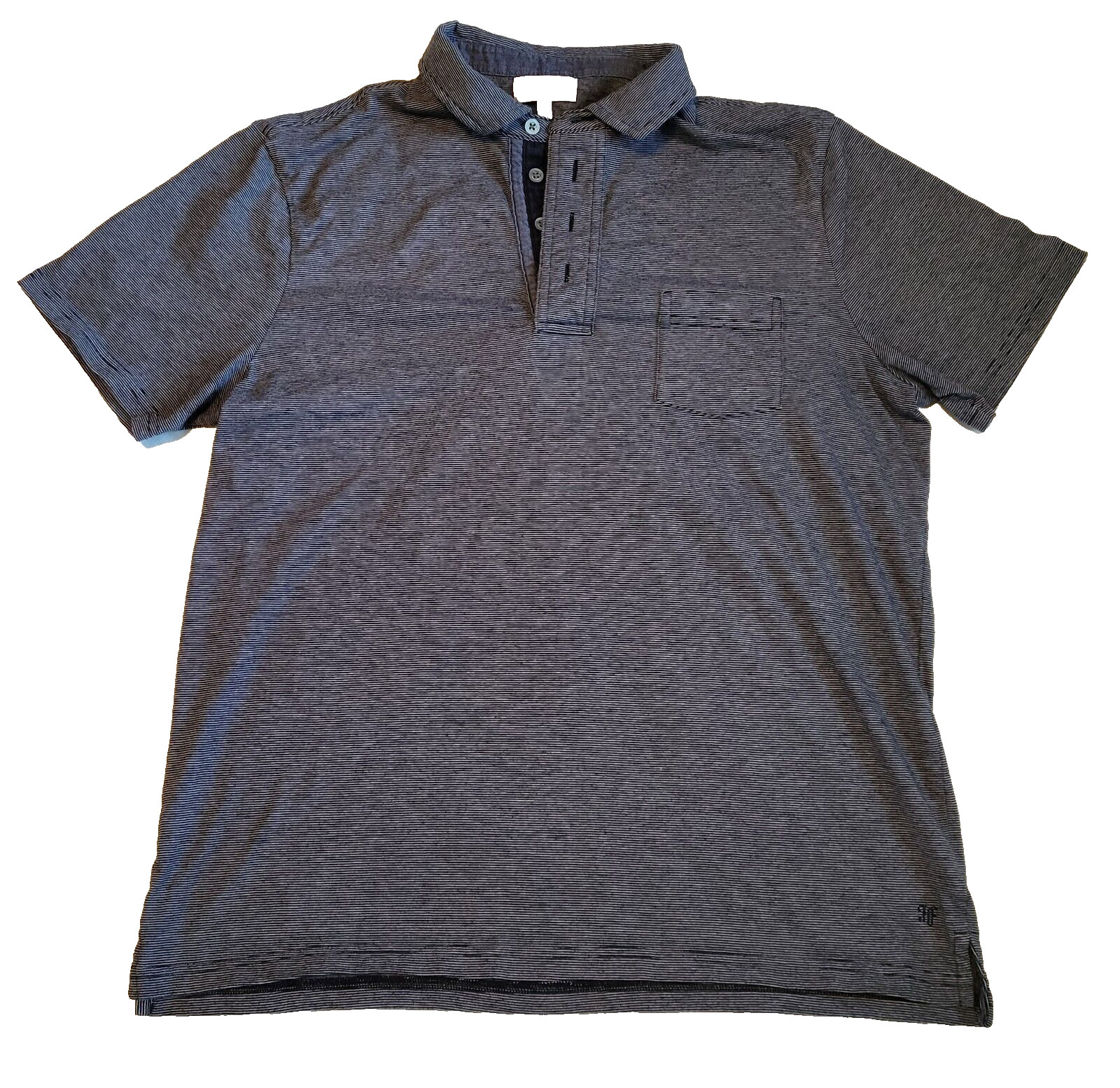 Hickey Freeman Polo Shirt Men’s Large Gray Short Sleeve Preppy Classic City