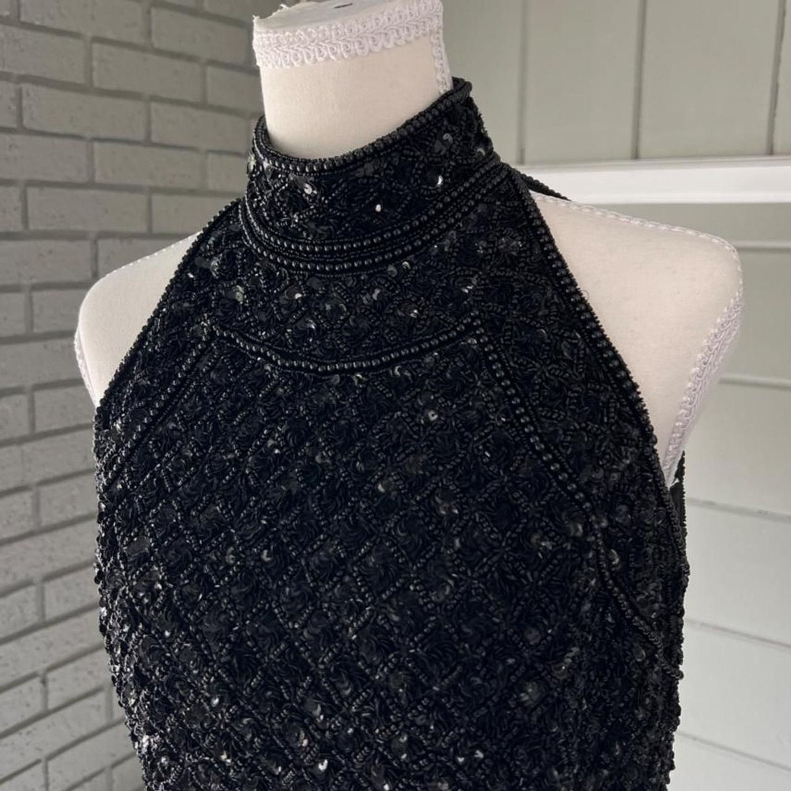 ♡ vintage lawrence kagan new york silk beaded gown ♡