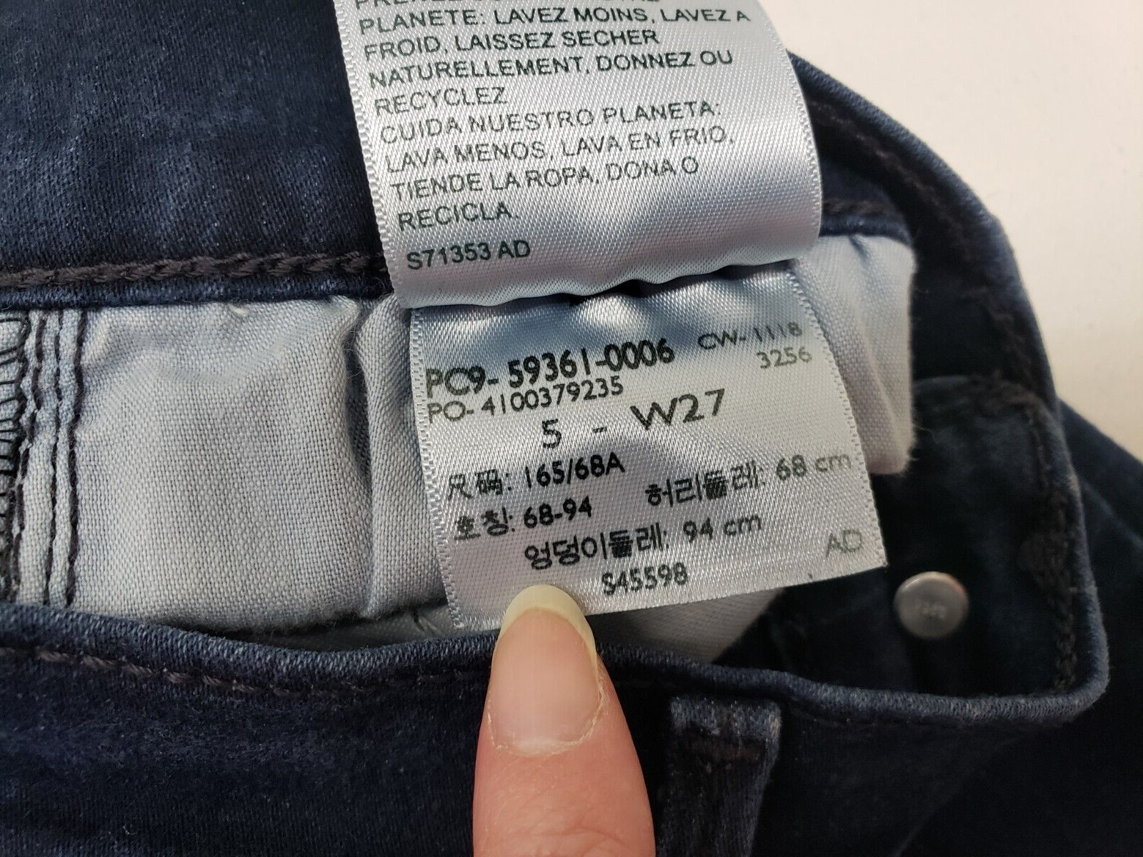 Denizen Levi Jeans Jegging Zip Ankles Womens Sz 5 W27 Juniors High Rise Ankle