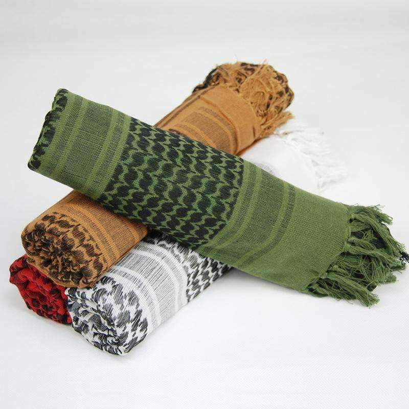 100% Soft Cotton Shemagh Scarf Arab Keffiyeh Military Desert Head Neck Wrap mask