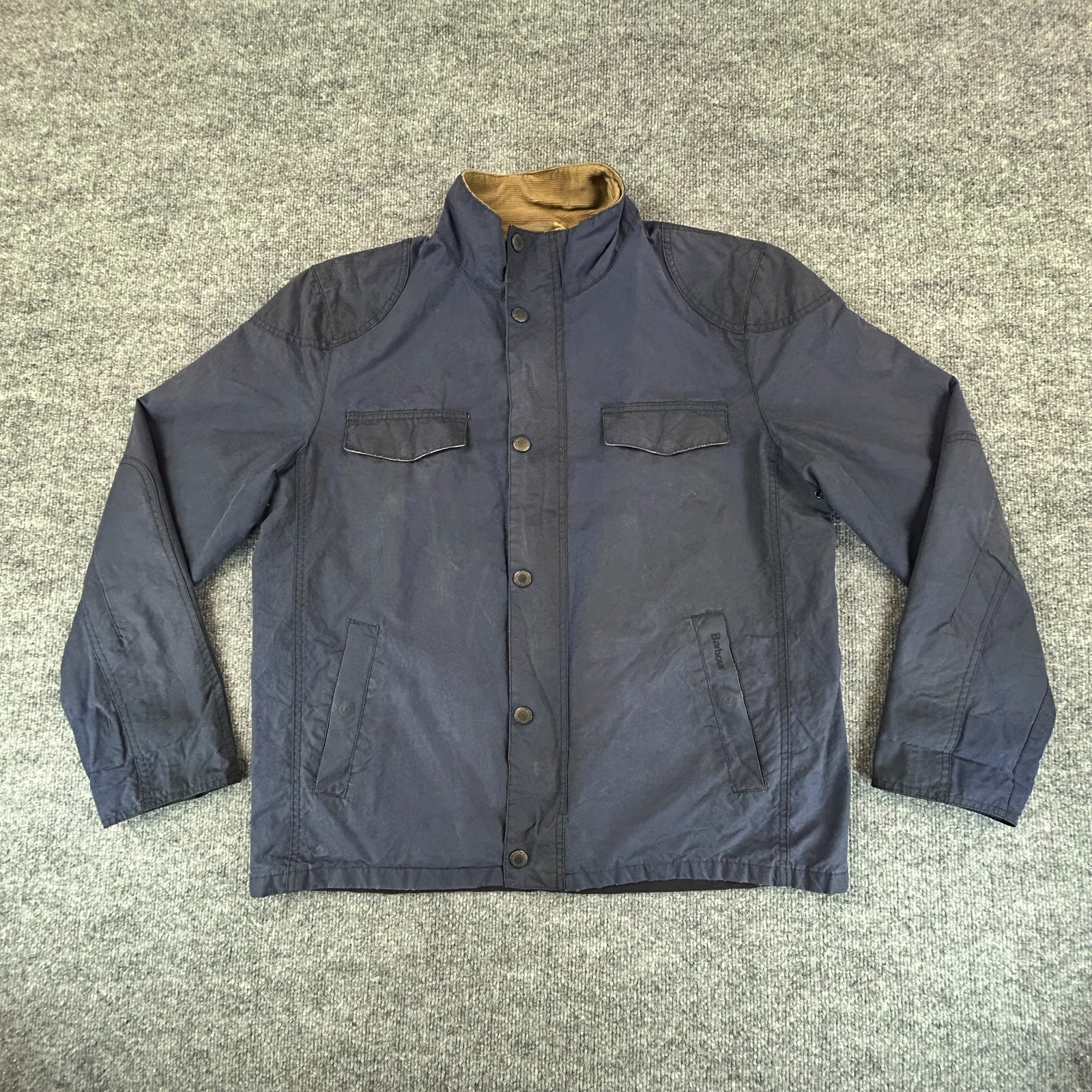 Barbour Jacket Mens XL Blue Orion Waxed Sam Heughan Outlander Dress Tartan Field