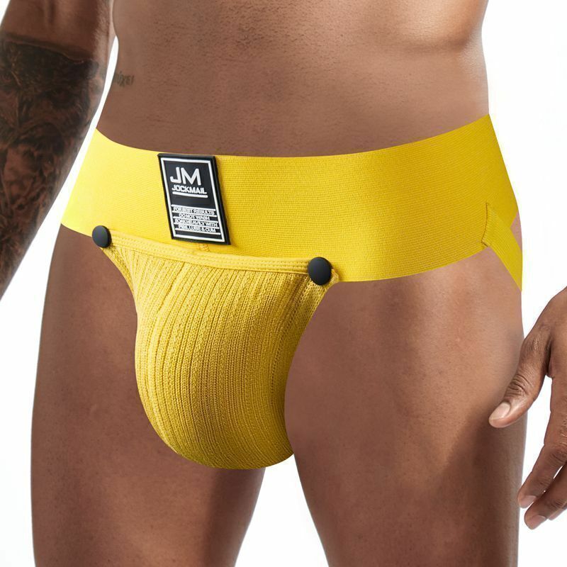 Jockmail Mens Removable Pouch Jockstrap Deep Waist Jock Strap Underwear Brief