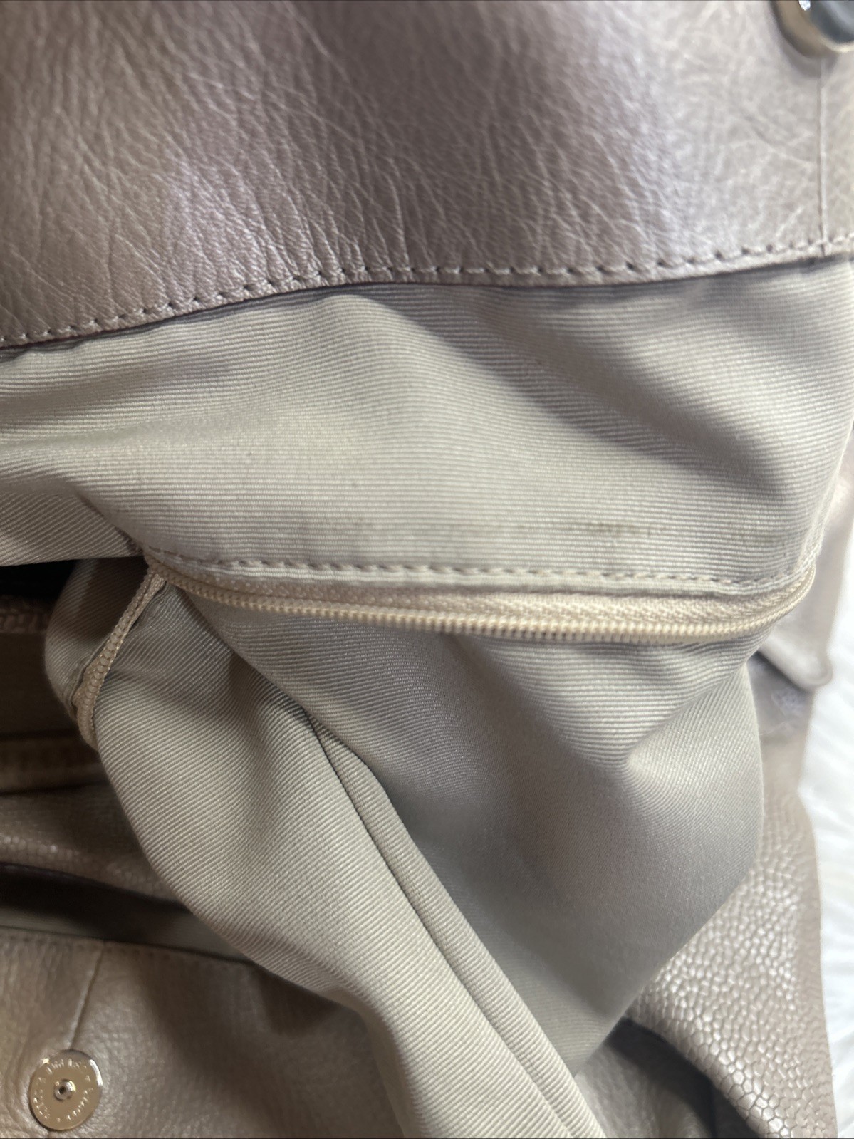 Coach Bag F35211 Phoebe Madison Studded Caviar Ret$495. Metallic Neutrals