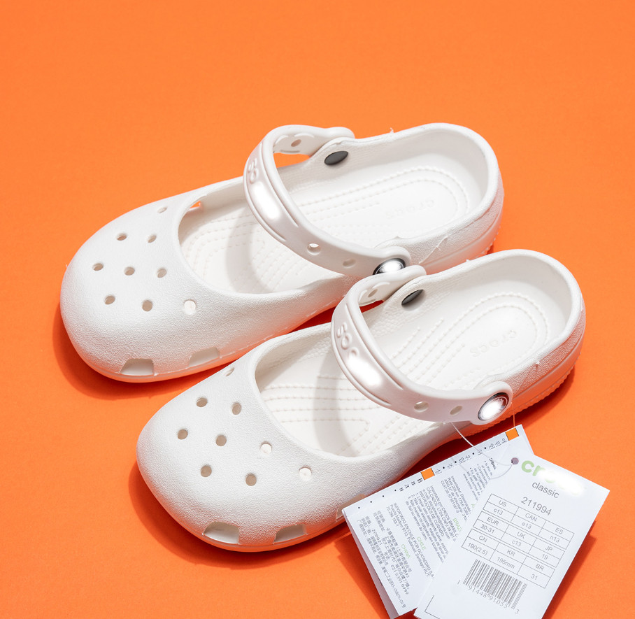 Cr0cs Kids’ Ballerina Clogs Breathable Non-Slip Summer Beach Shoes