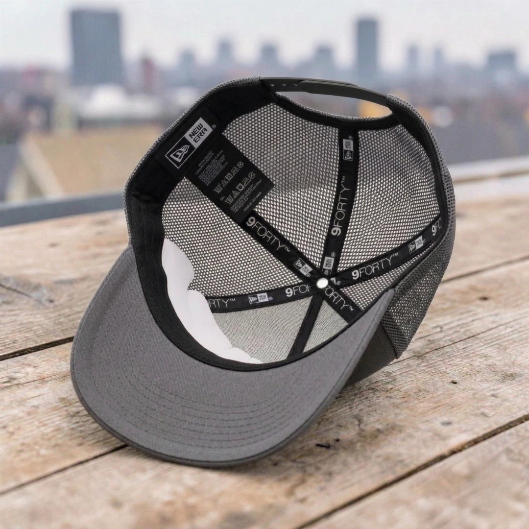 Classic Coca-Cola Embroidered Logo Trucker Hat Gray Black Mesh Adjustable Cap