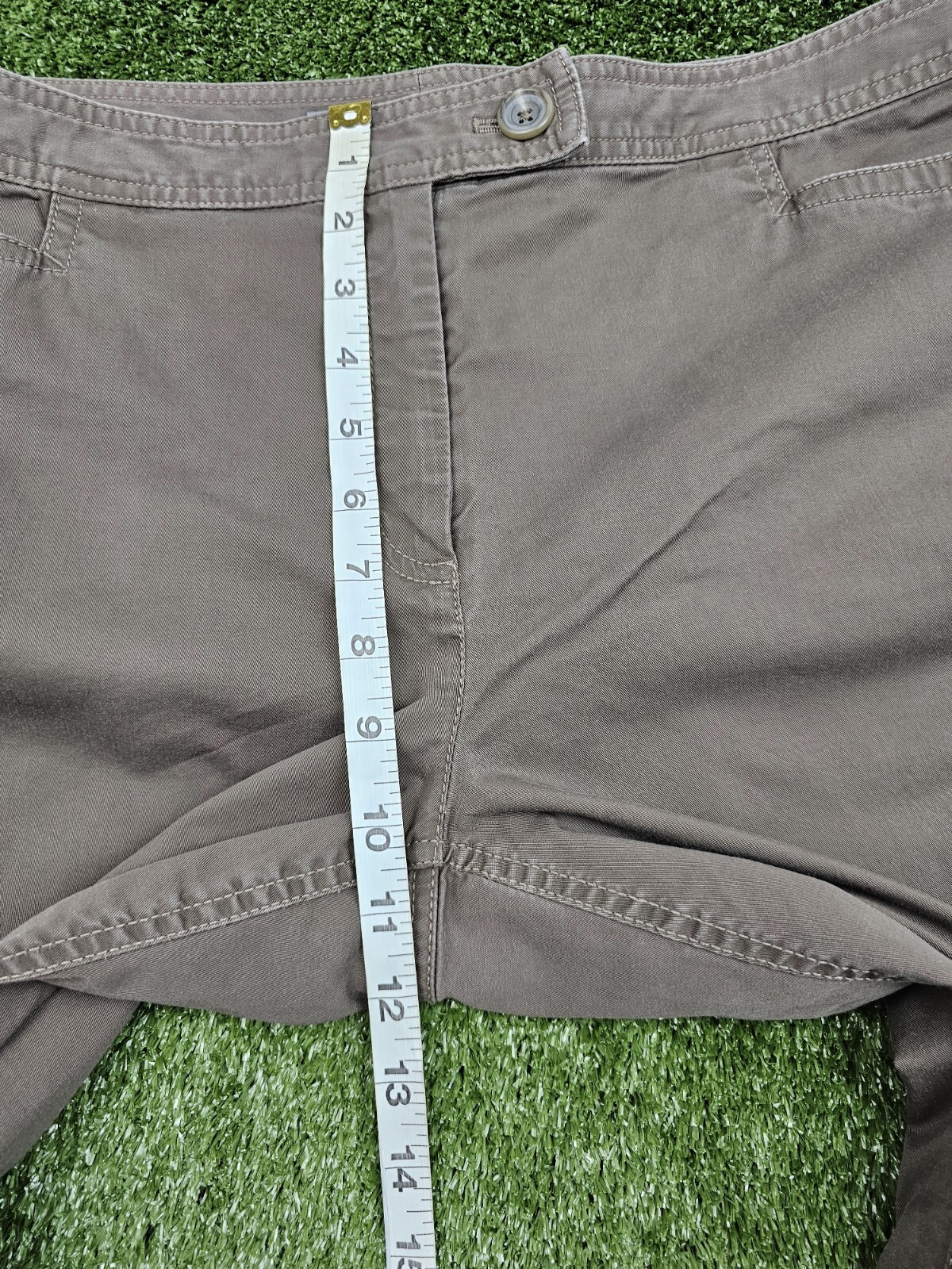 J Jill Below Waist Knee Length Pants Cropped Size 16 Color Brown Stretch