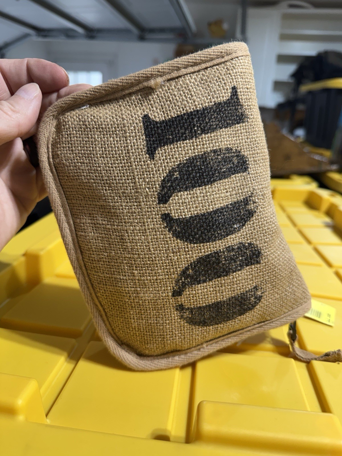 Feed 100 Children of the World Convertible Re-Usable Tote Bag Burlap/Cotton EUC