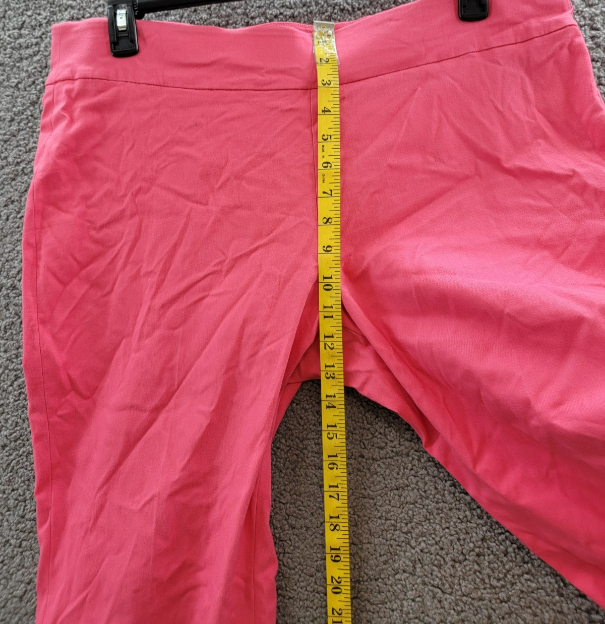 Jones New York Solid Stretch Twill Ankle Pants Women’s XL Fresh Guava Pull On