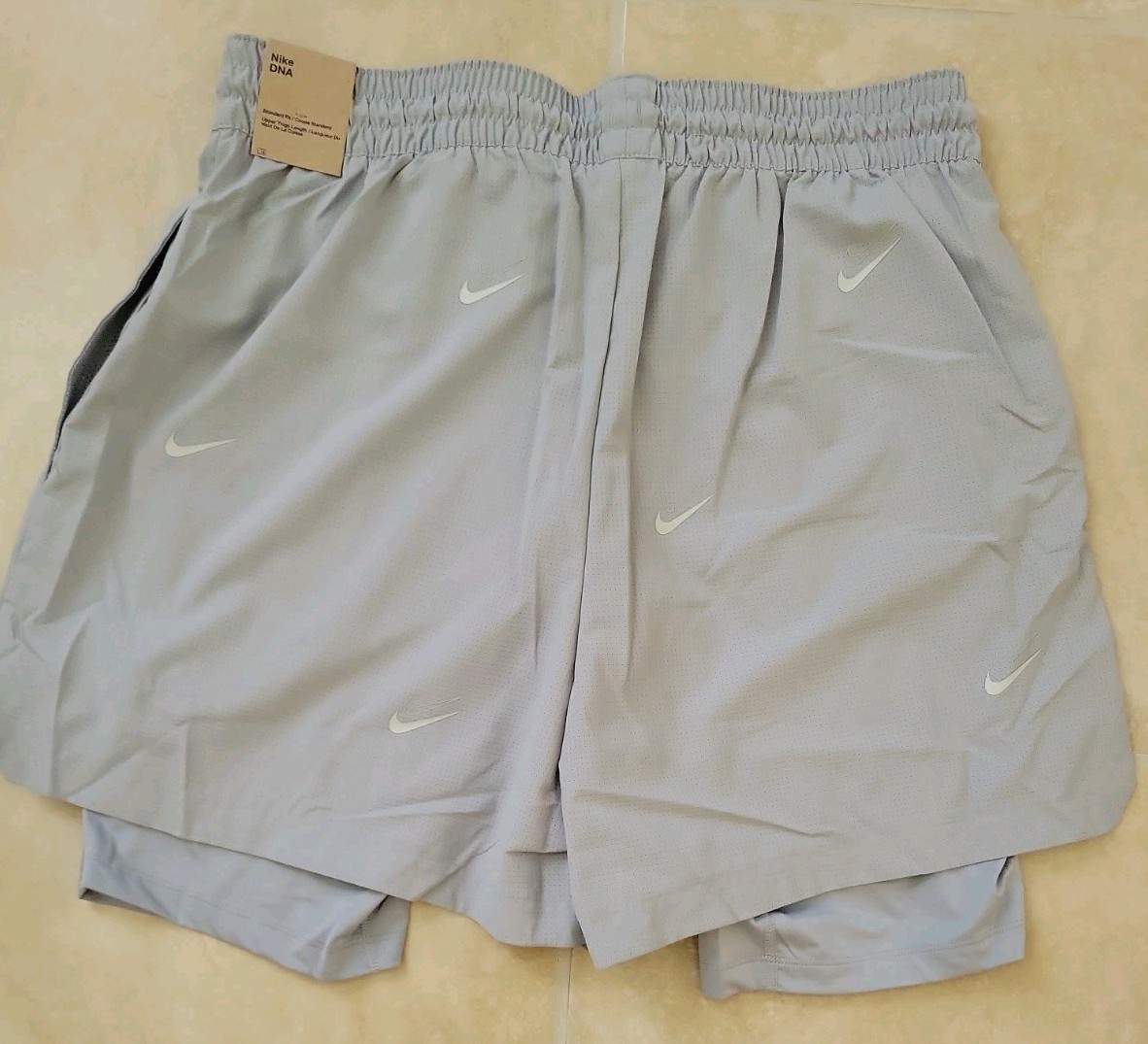 Nike KD DNA 2-in-1 4″ Basketball Shorts Men’s L $75 NWT HJ4215-012 Durant Gray