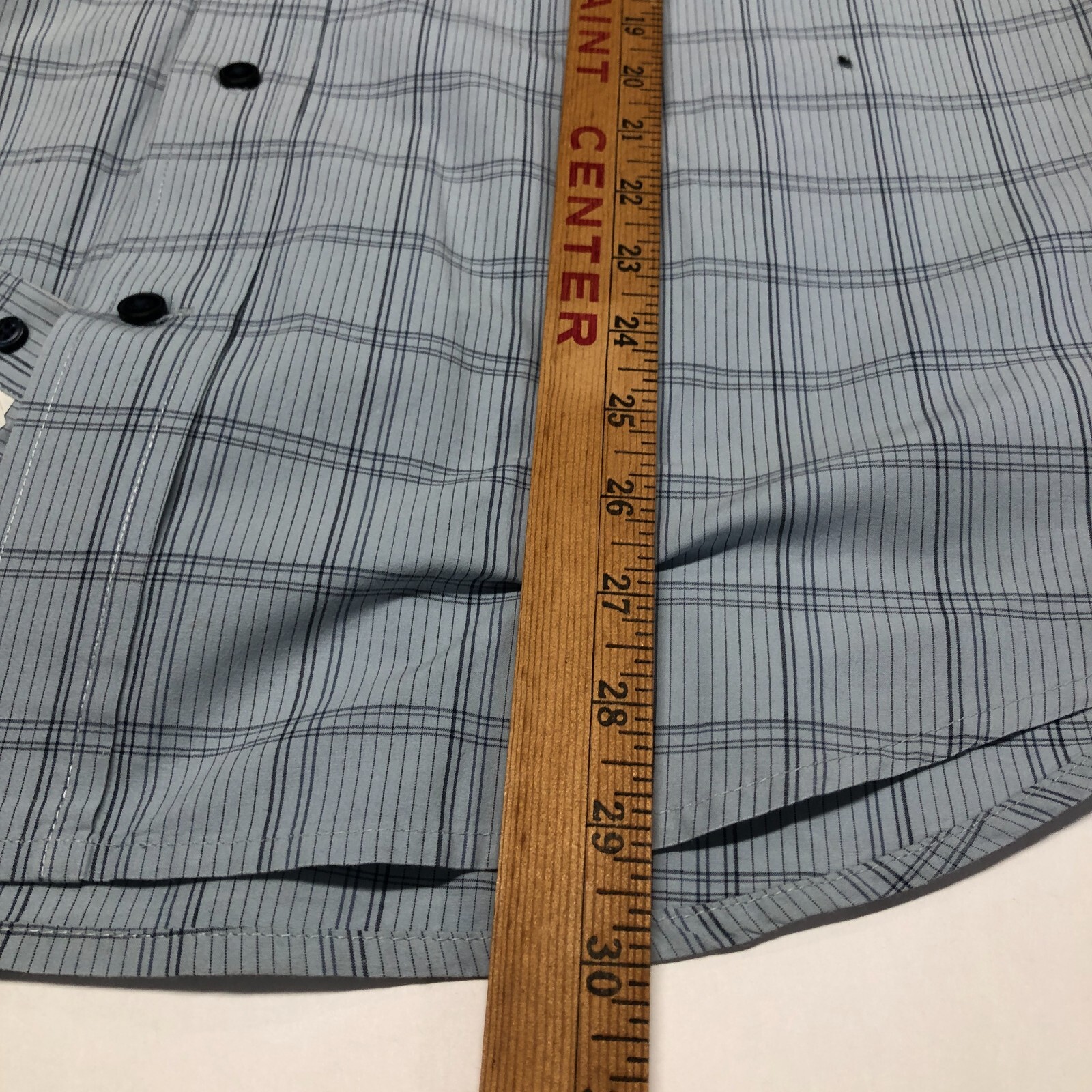 VTG OLD NAVY Gray Black Plaid Dress Shirt Medium long sleeve Button Up Collared