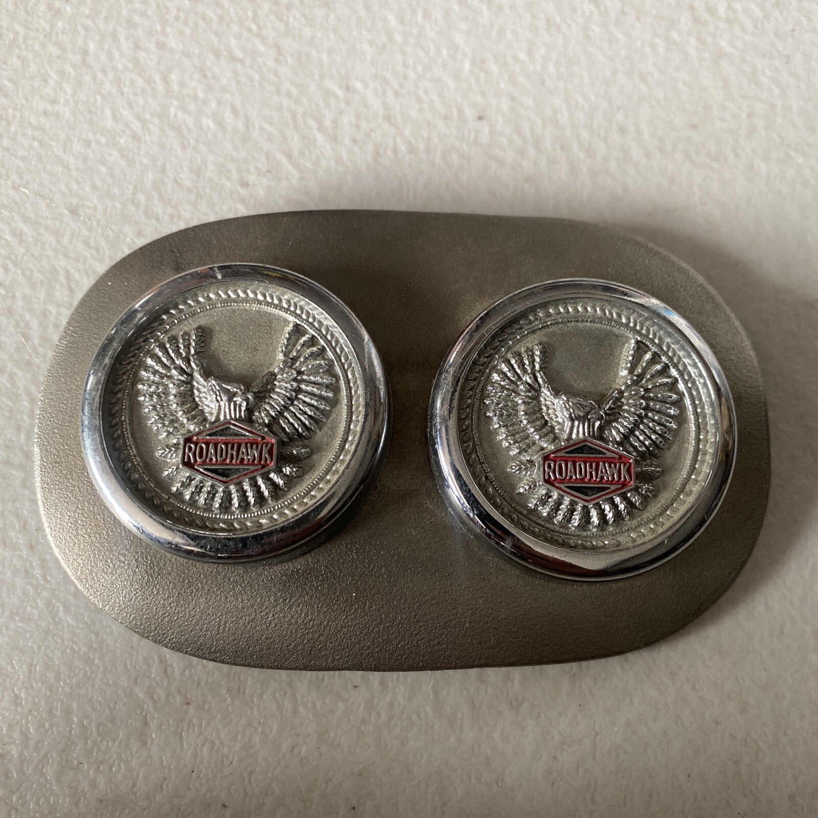 ROADHAWK SILVERPLATED GRIP BELT BUCKLE (OH8)