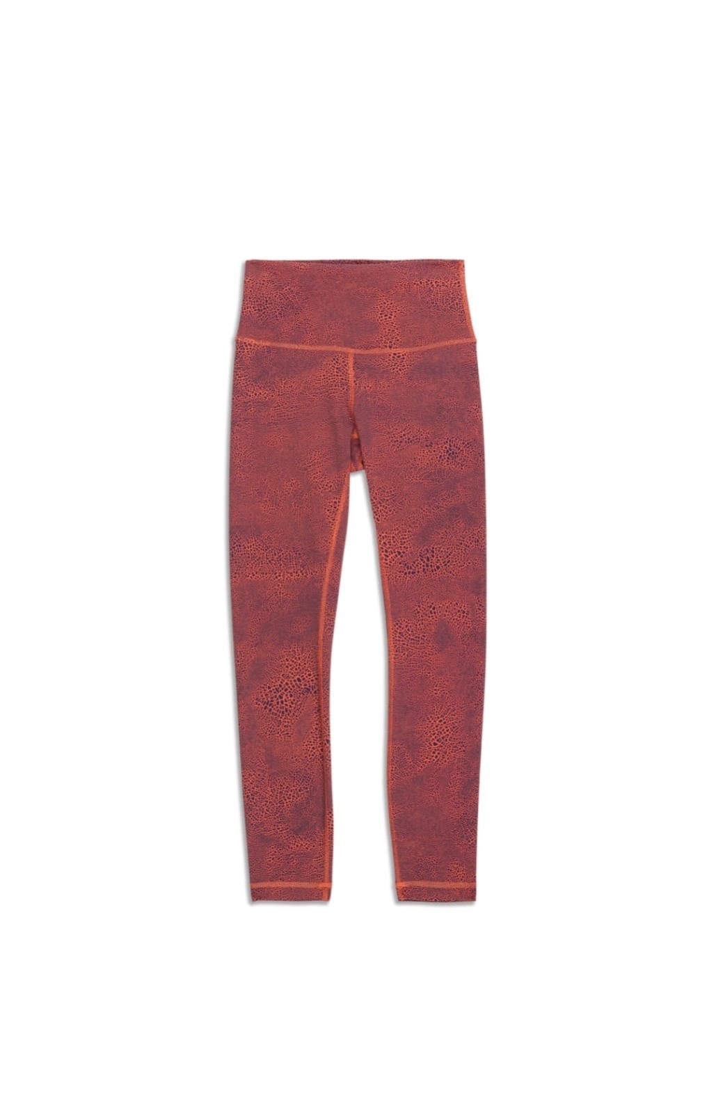 Lululemon Wunder Train High-Rise Tight leggings Crackle Glaze Orange Larkspur 6