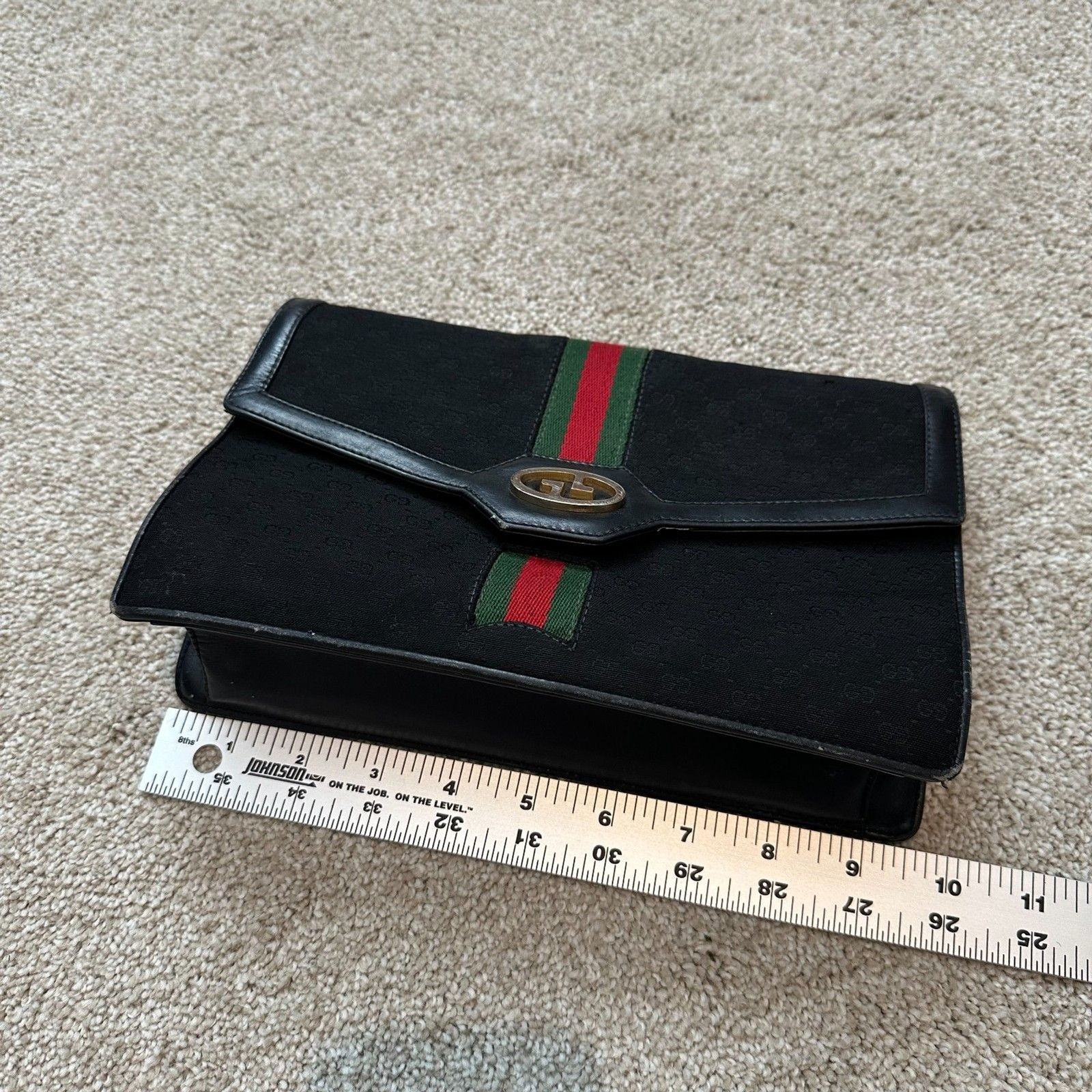 Vintage Gucci GG Monogram Supreme Ophidia Clutch – See Details